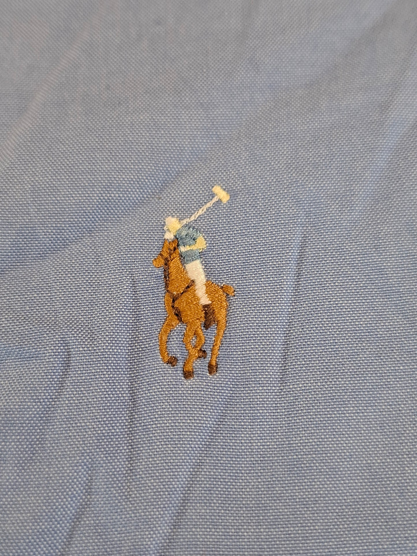001267 Polo Ralph Lauren Button down shirt size 34/35 16-50 Light Blue
