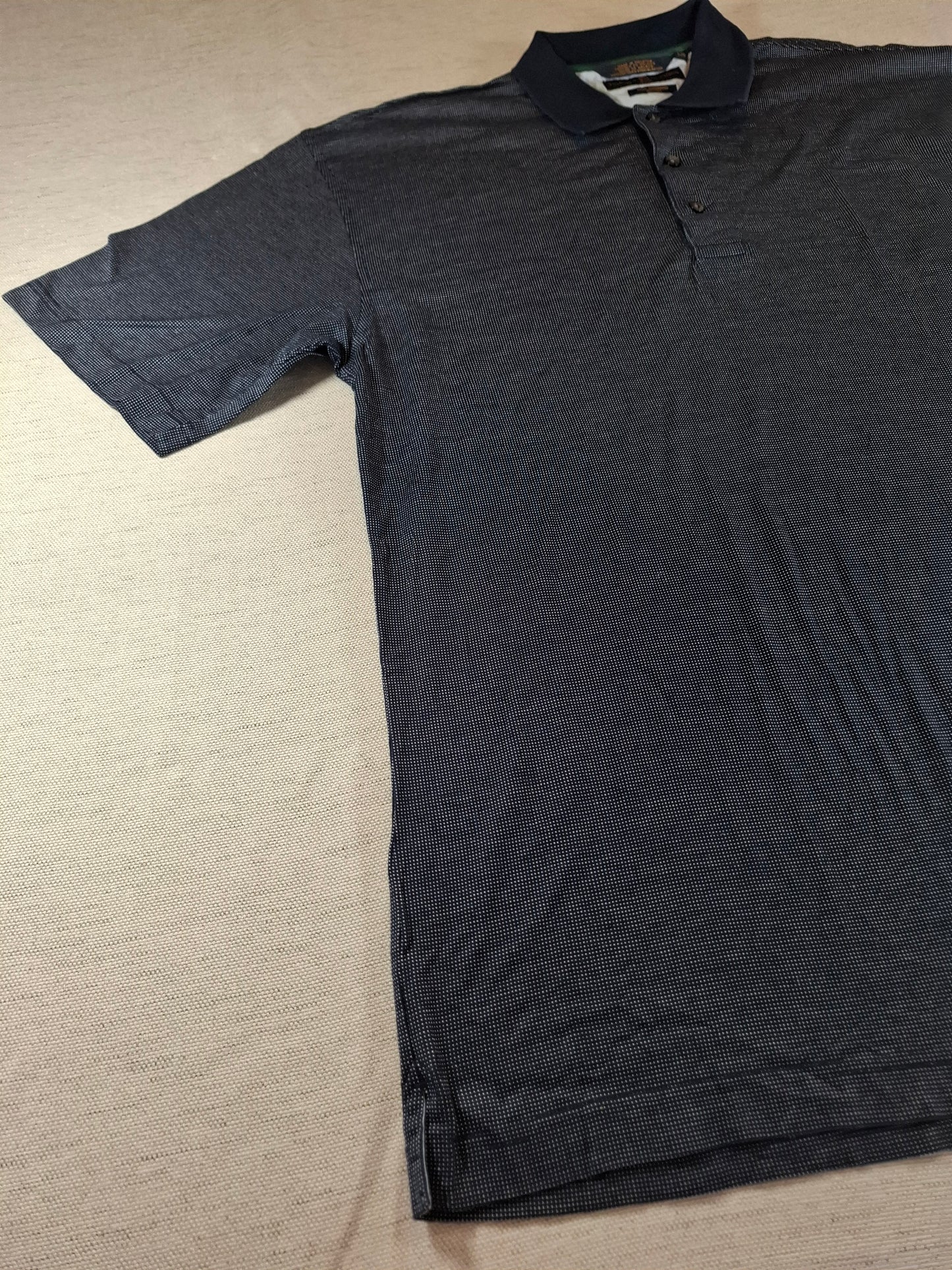 001269 Tommy Hilfiger Polo shirt size L Navy/ White 'spots'