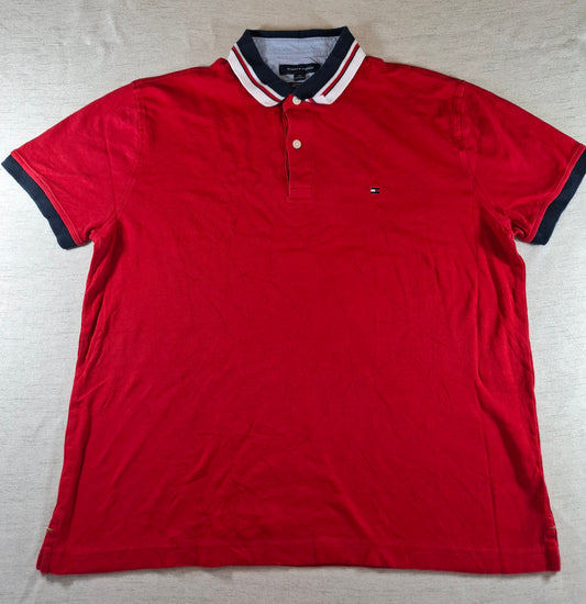 001271 Tommy Hilfiger Polo shirt size L Red