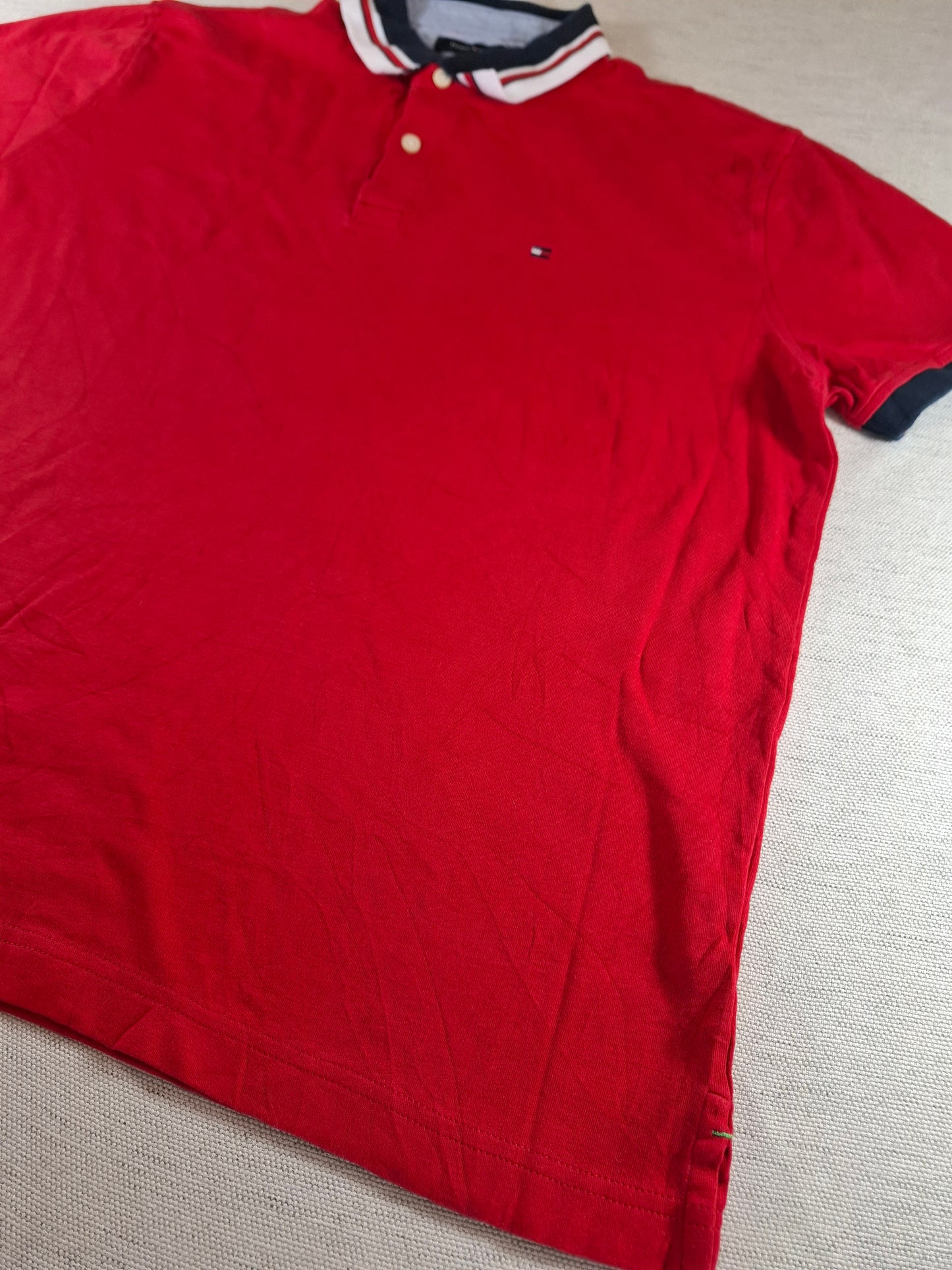 001271 Tommy Hilfiger Polo shirt size L Red