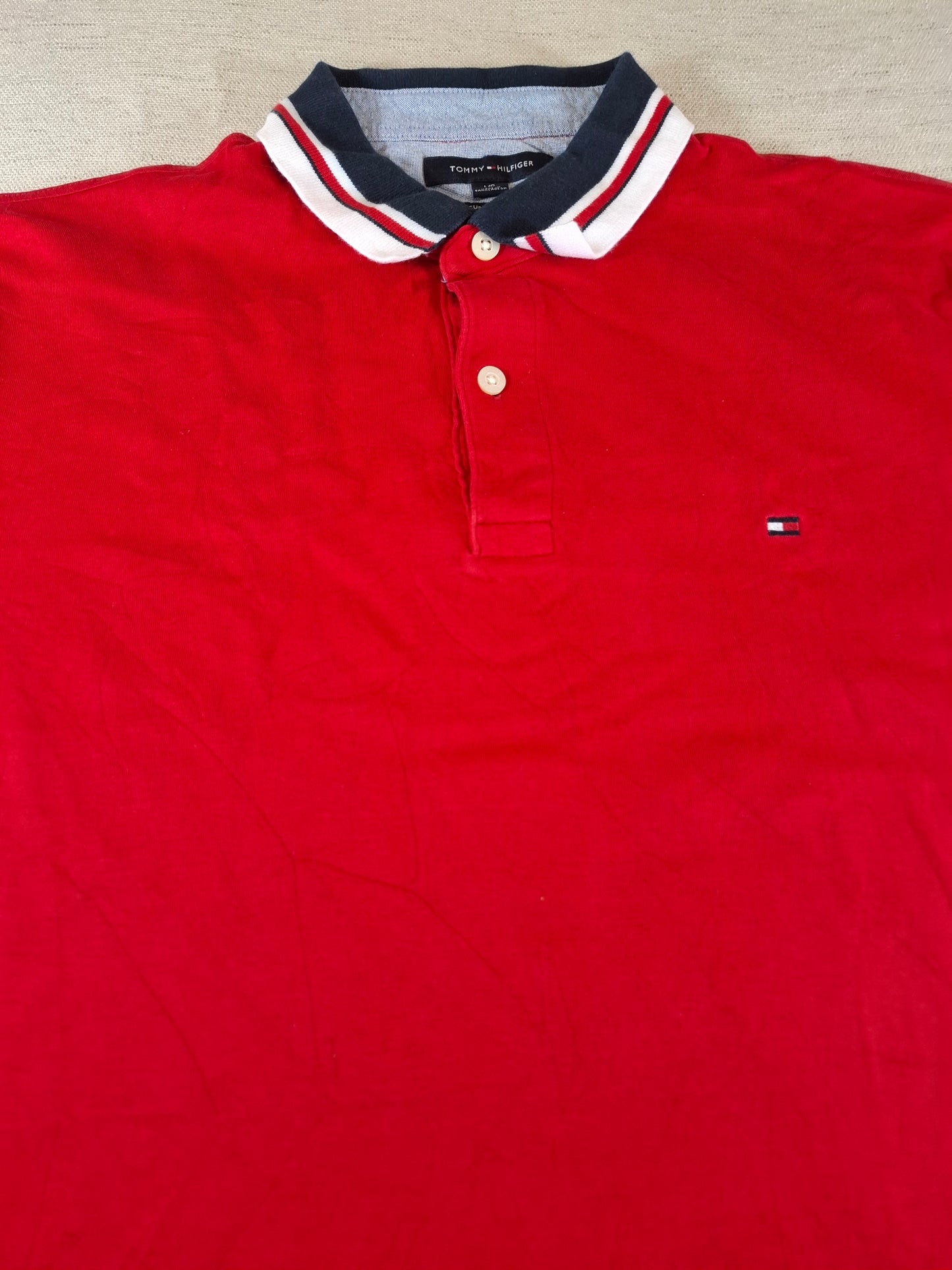 001271 Tommy Hilfiger Polo shirt size L Red