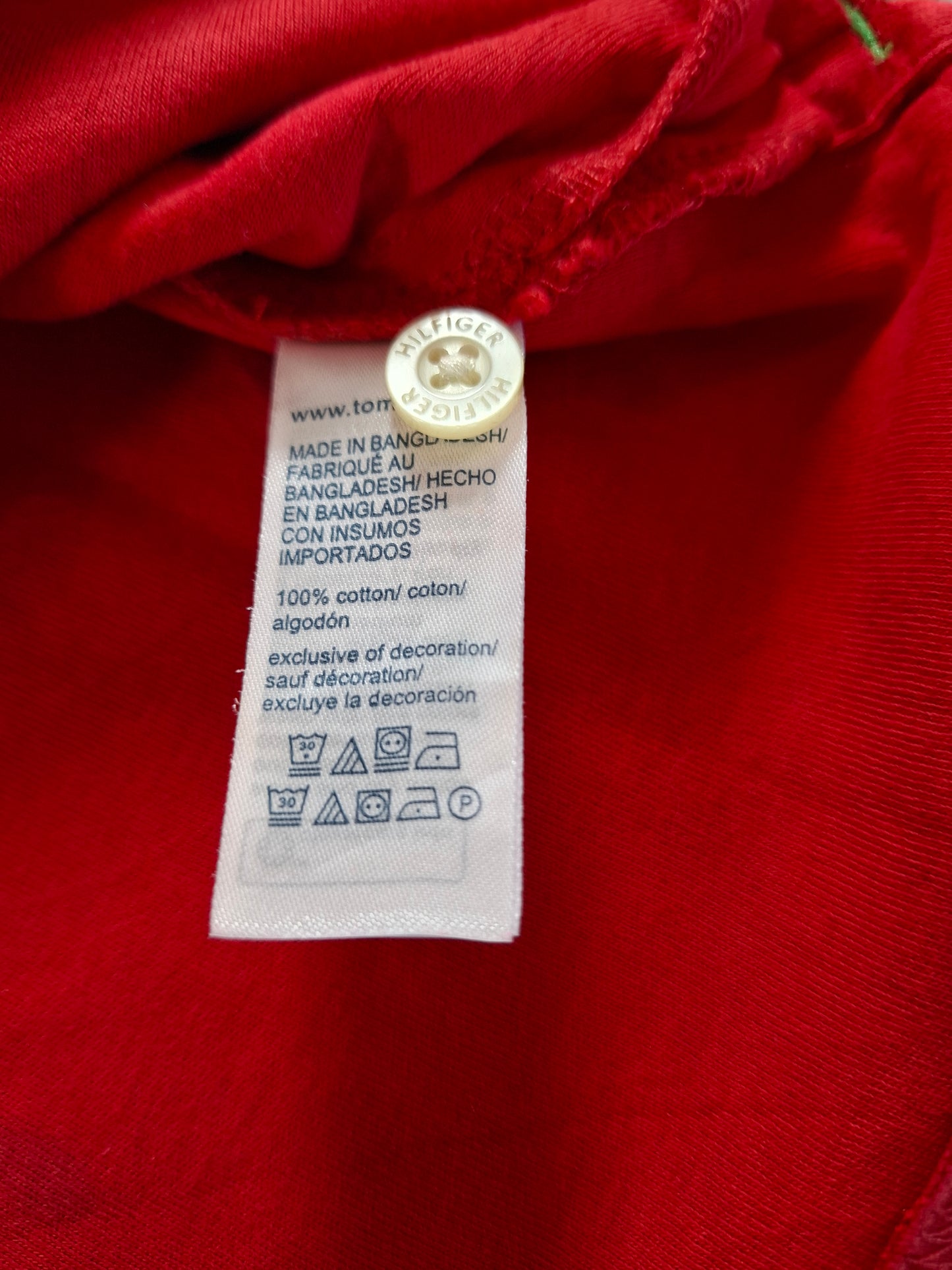001271 Tommy Hilfiger Polo shirt size L Red