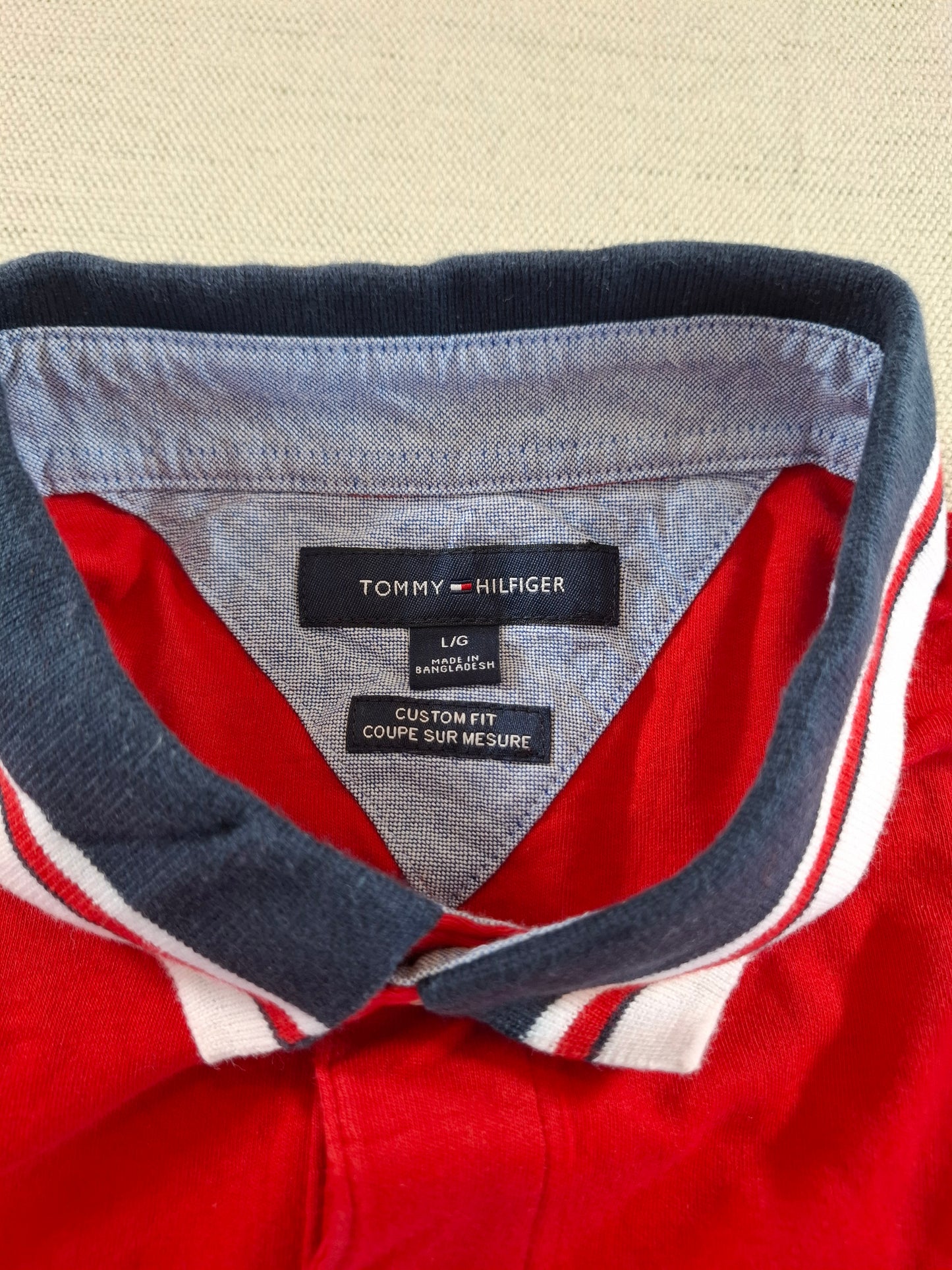 001271 Tommy Hilfiger Polo shirt size L Red