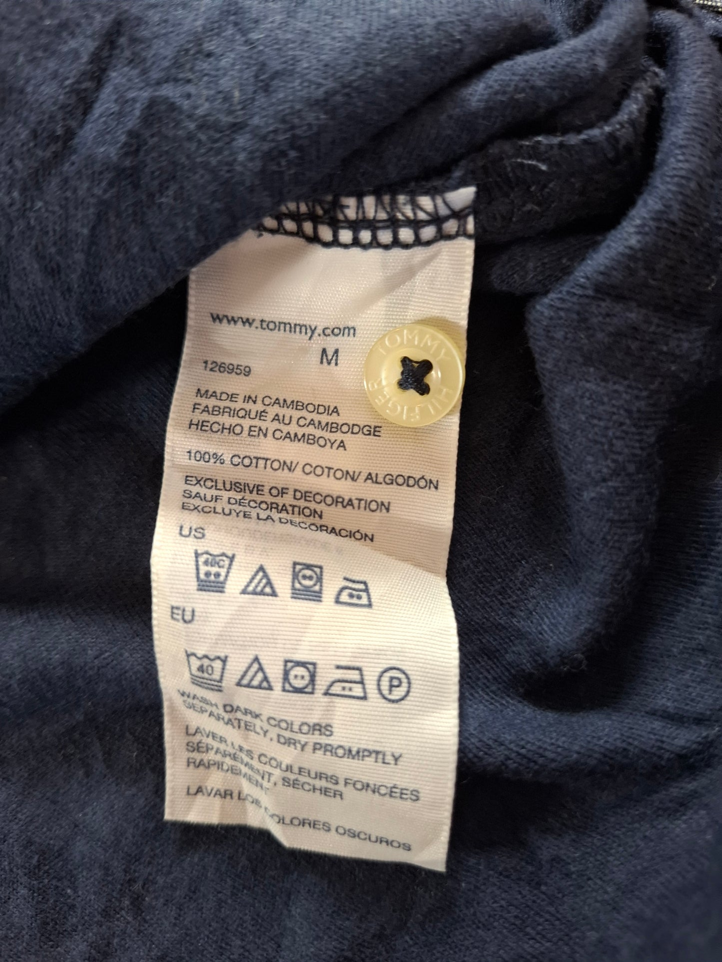 001272 Tommy Hilfiger Polo shirt size M Navy