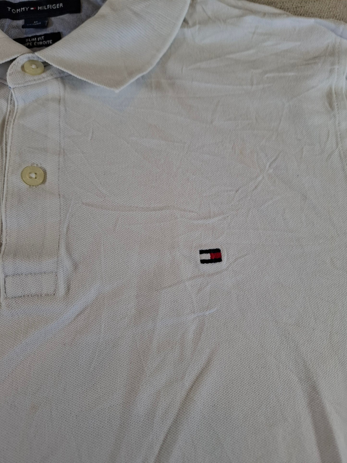 001276 Tommy Hilfiger Polo shirt size M White