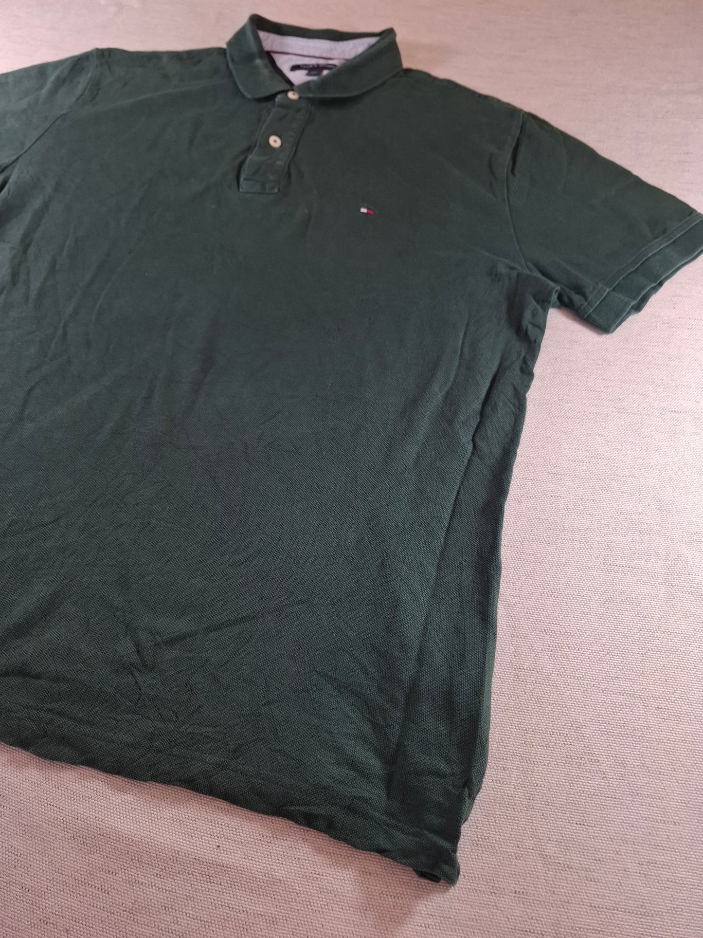 001277 Tommy Hilfiger Polo shirt size L Dark Green
