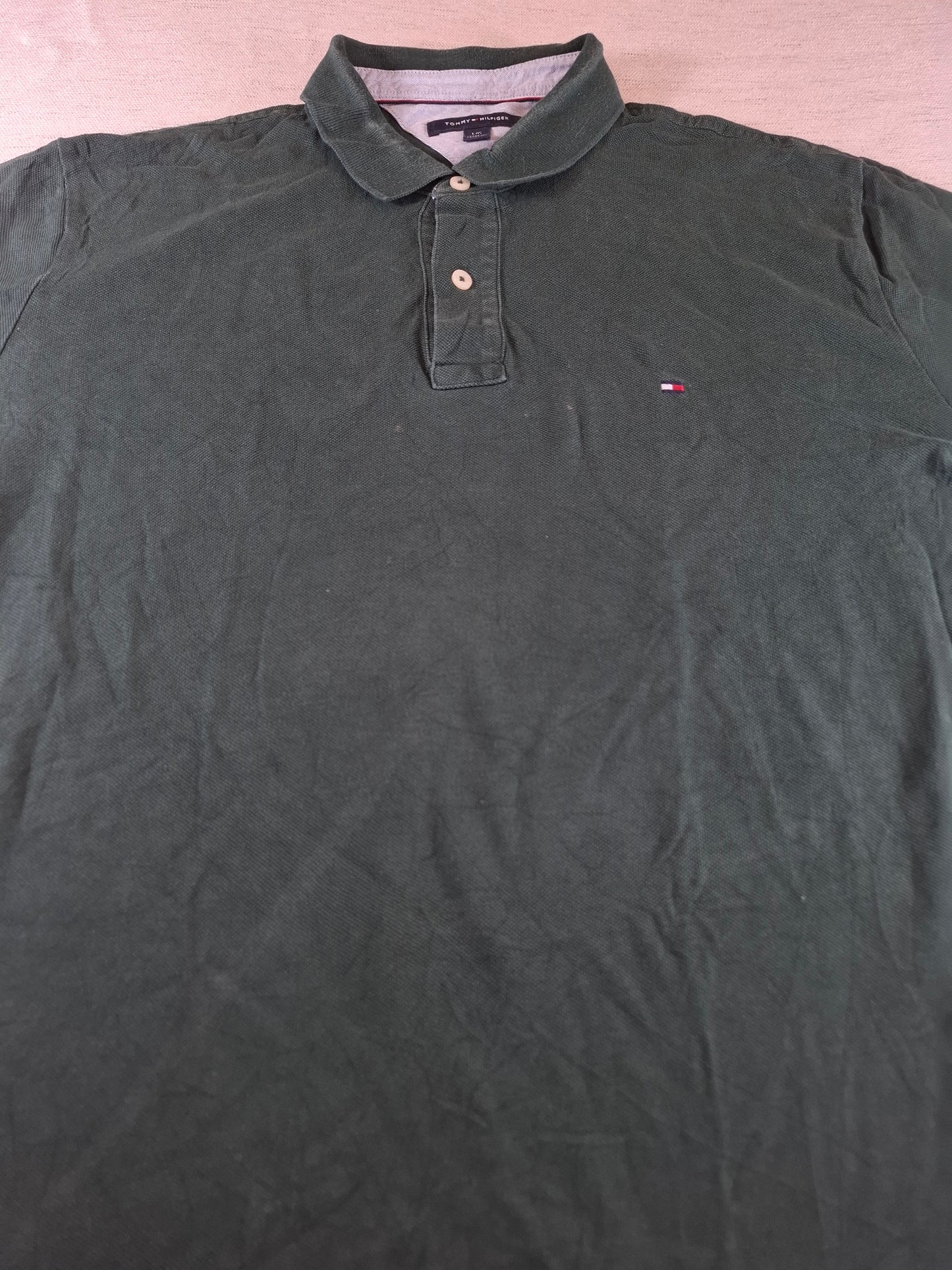 001277 Tommy Hilfiger Polo shirt size L Dark Green