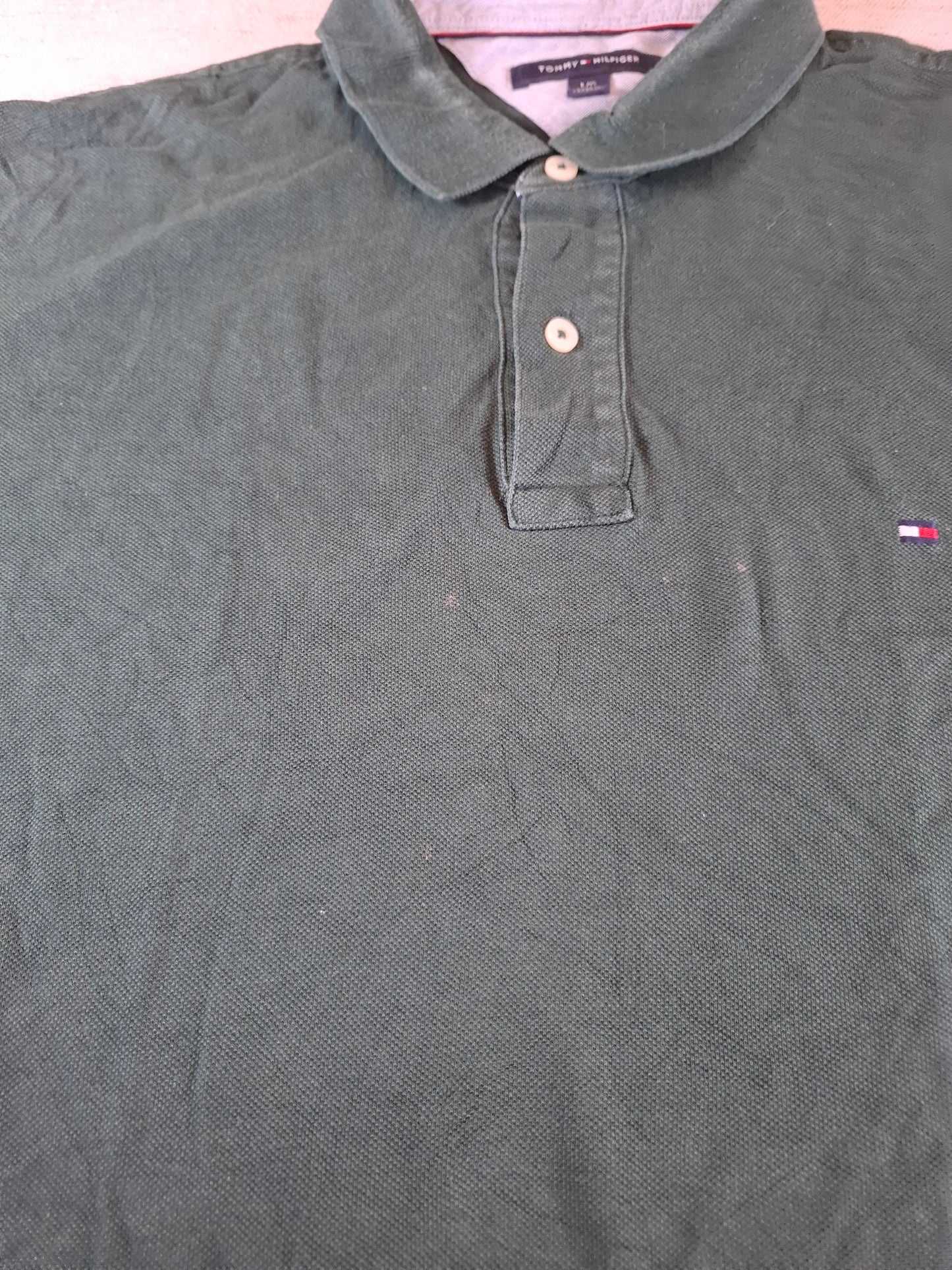 001277 Tommy Hilfiger Polo shirt size L Dark Green