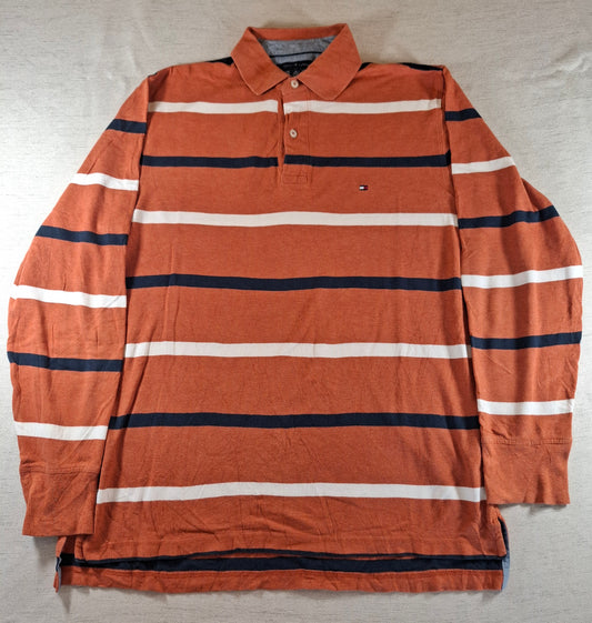 001279 Tommy Hilfiger Polo shirt size M Orange/ Multicolor