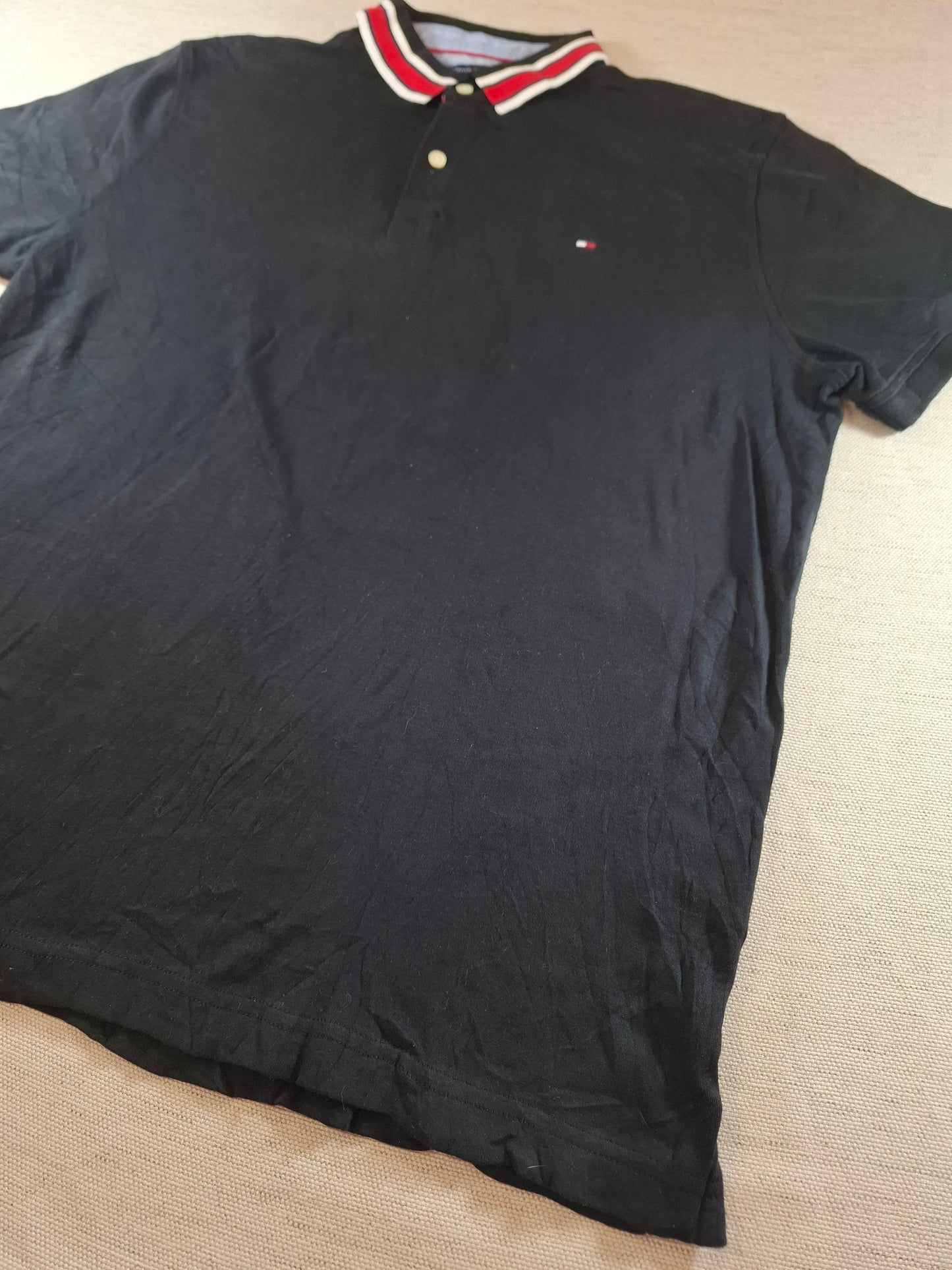 001288 Tommy Hilfiger Polo shirt size L Black