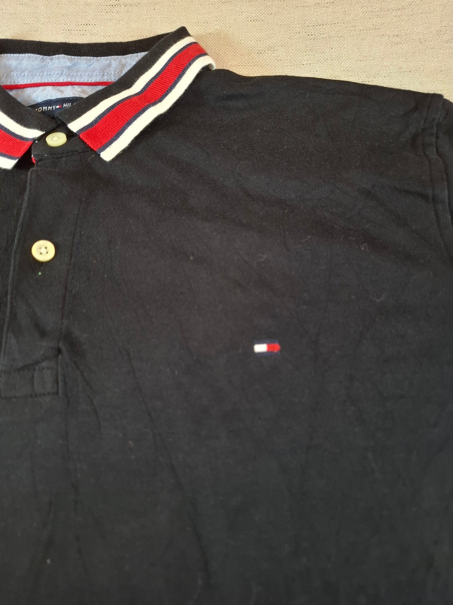 001288 Tommy Hilfiger Polo shirt size L Black