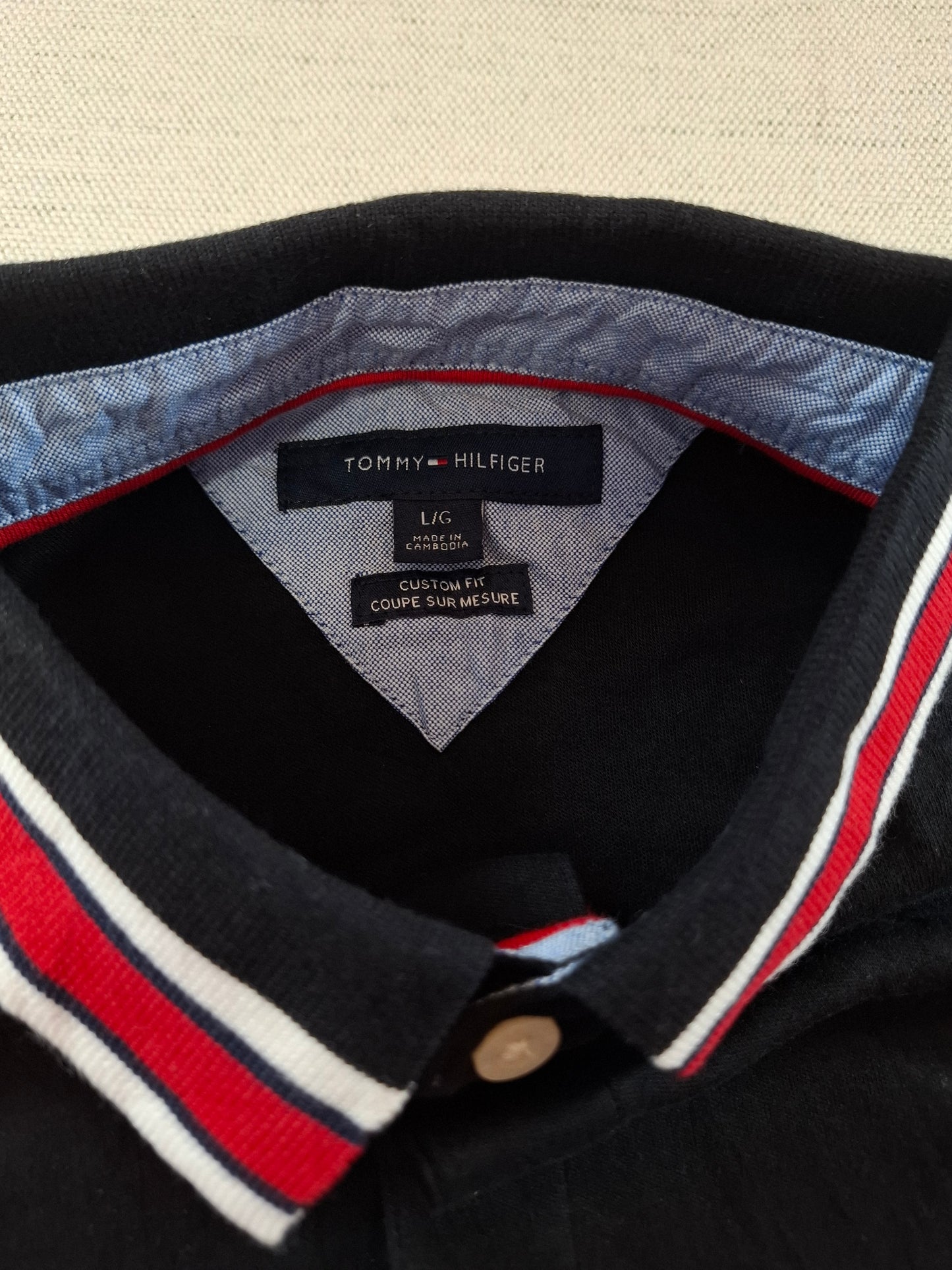 001288 Tommy Hilfiger Polo shirt size L Black