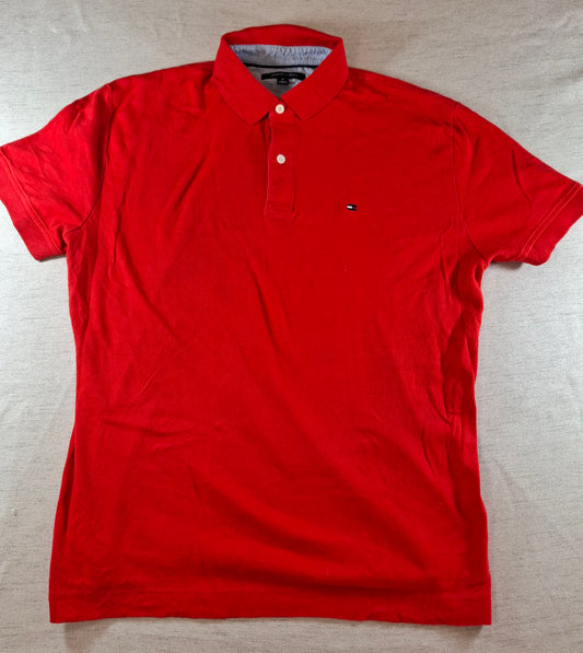 001291 Tommy Hilfiger Polo shirt size M Red