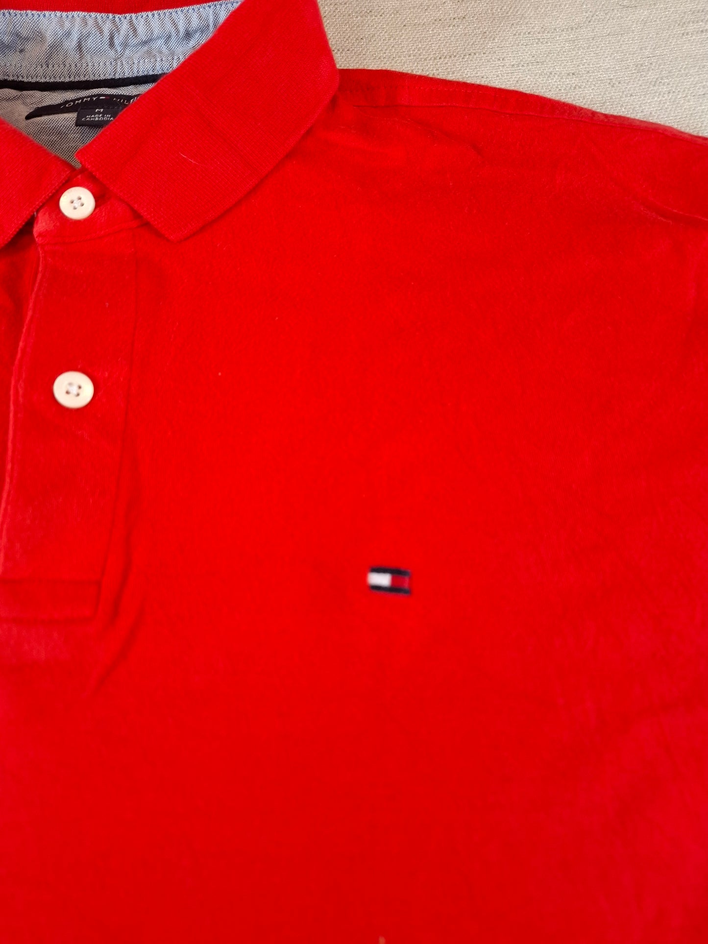 001291 Tommy Hilfiger Polo shirt size M Red