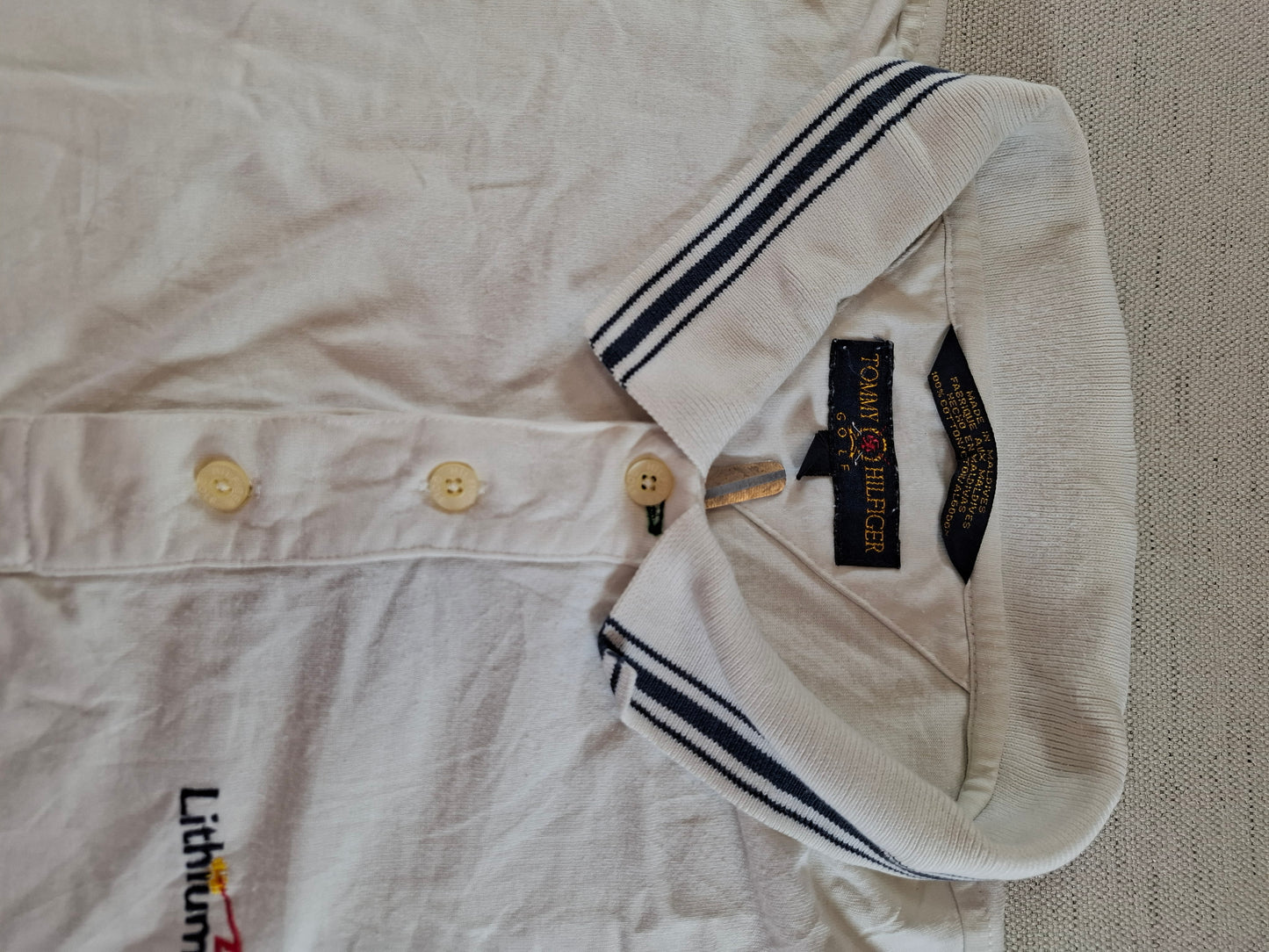 001295 Tommy Hilfiger Polo shirt size XL White