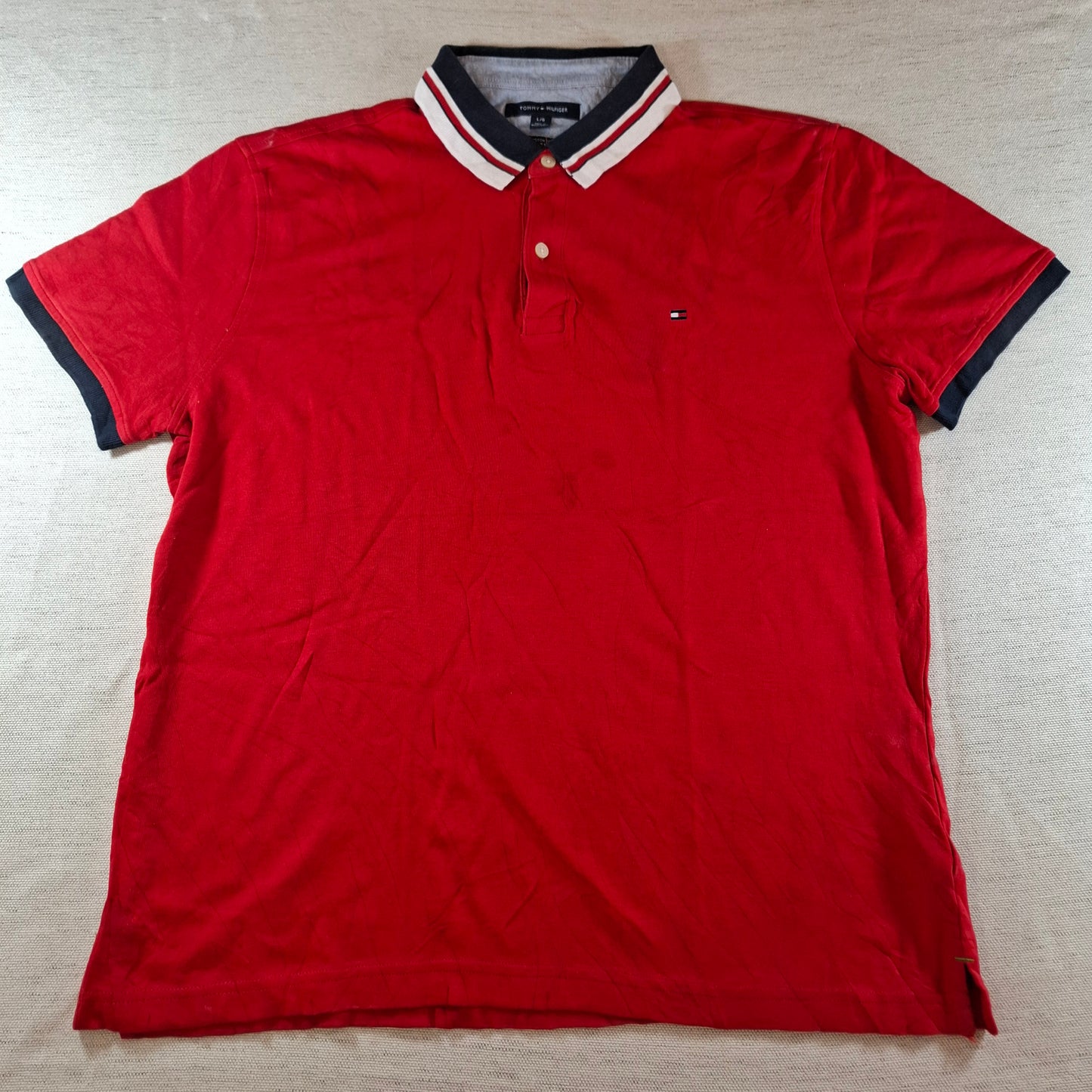 001297 Tommy Hilfiger Polo shirt size L Red