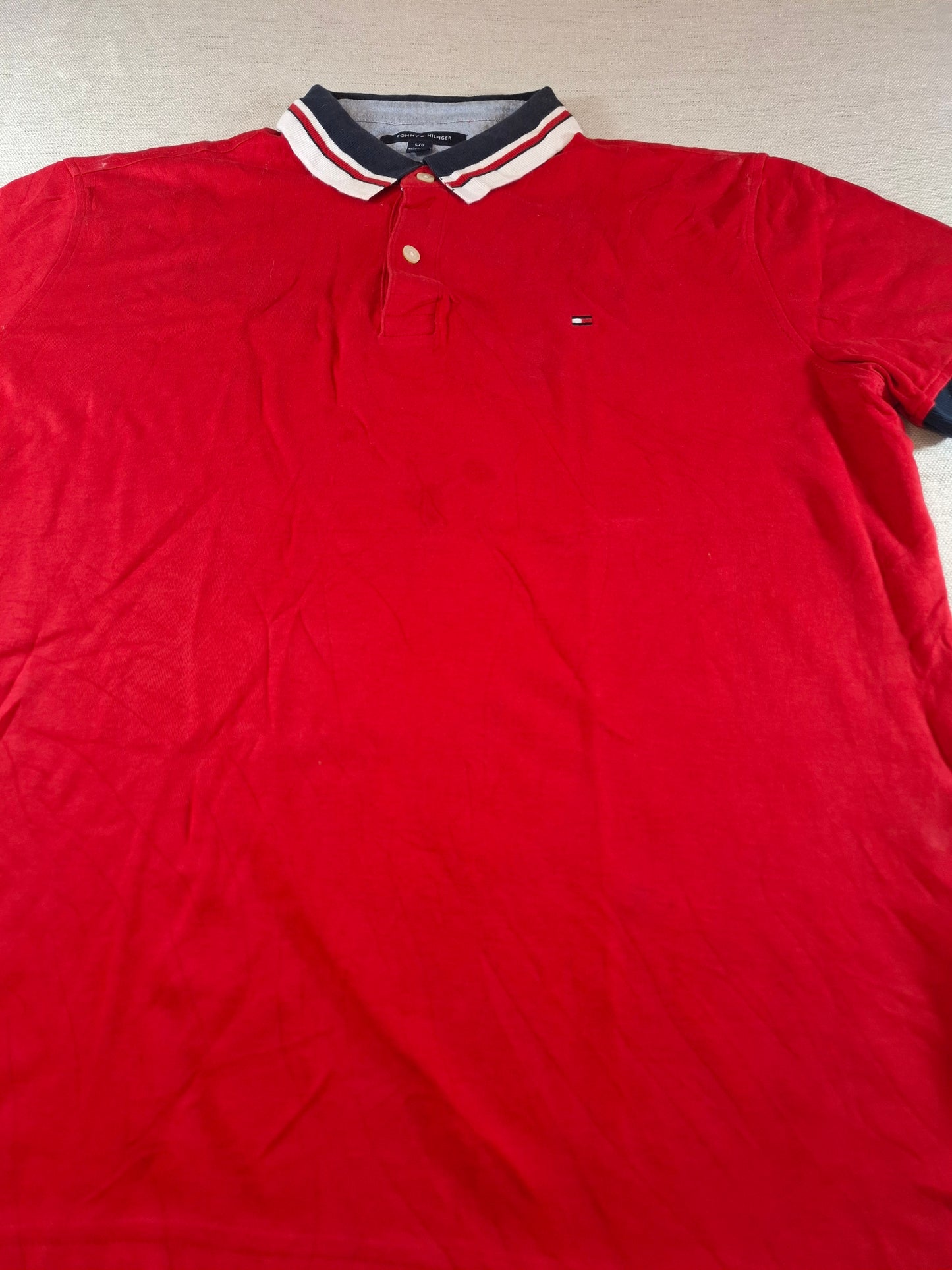 001297 Tommy Hilfiger Polo shirt size L Red