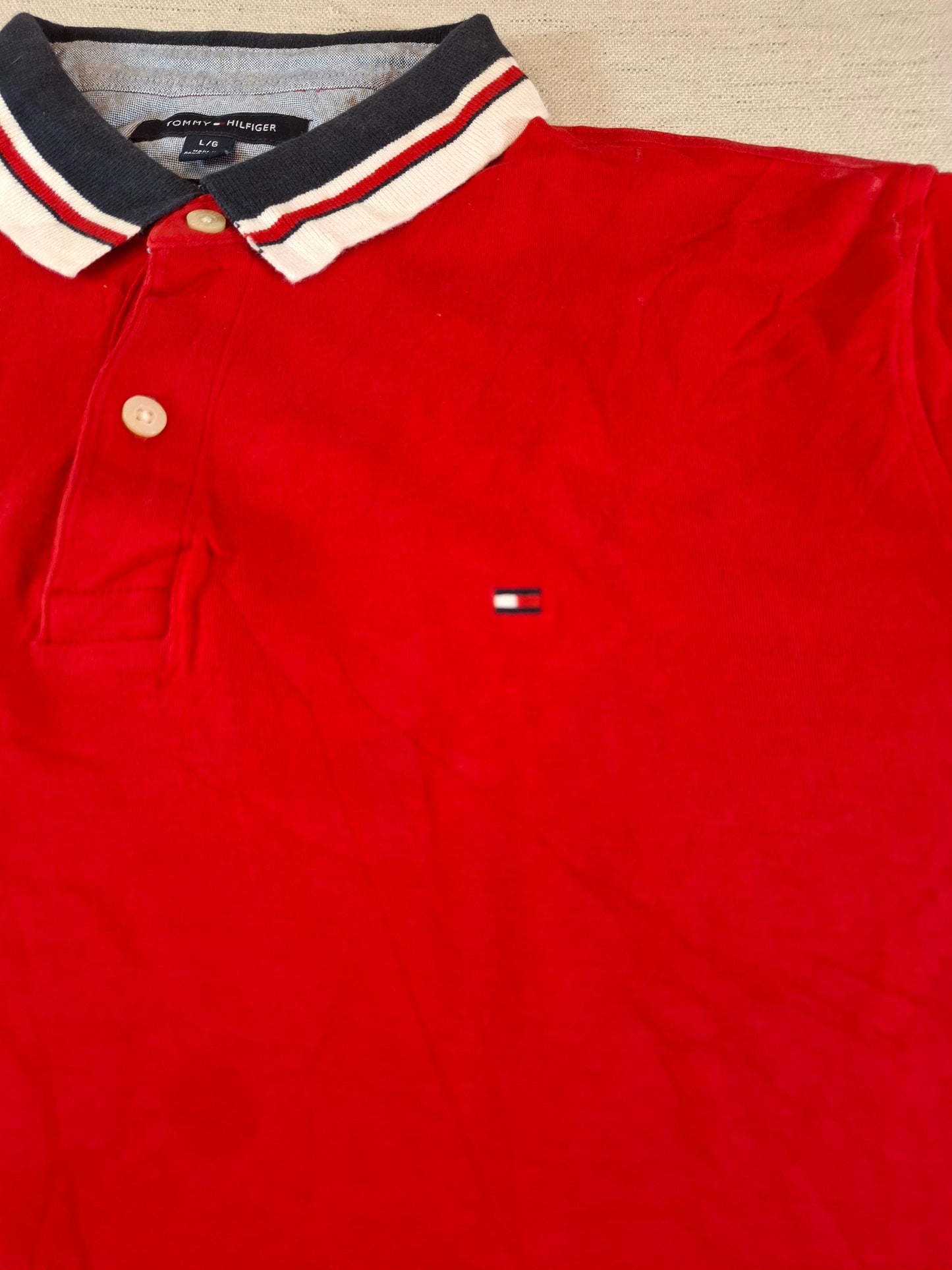 001297 Tommy Hilfiger Polo shirt size L Red