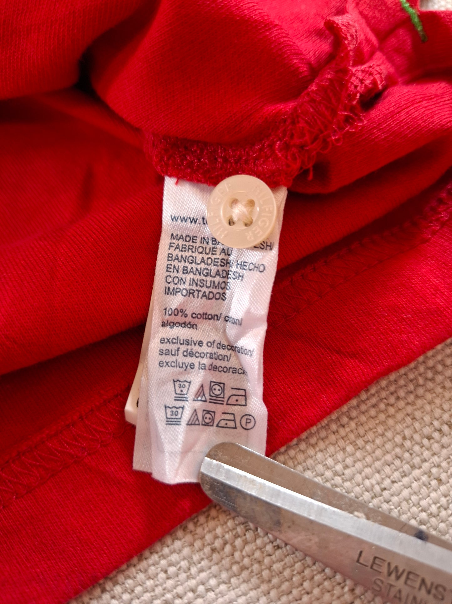 001297 Tommy Hilfiger Polo shirt size L Red