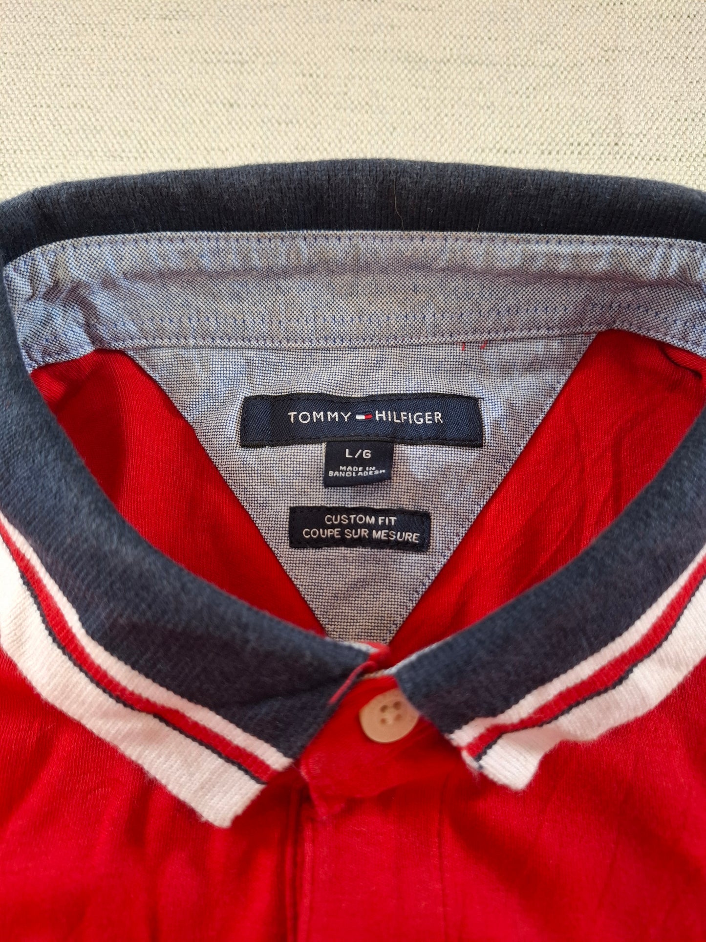 001297 Tommy Hilfiger Polo shirt size L Red