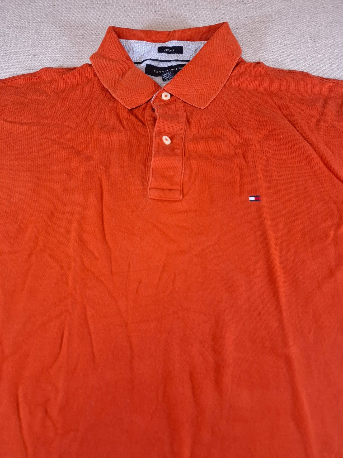001303 Tommy Hilfiger Polo shirt size XL Orange