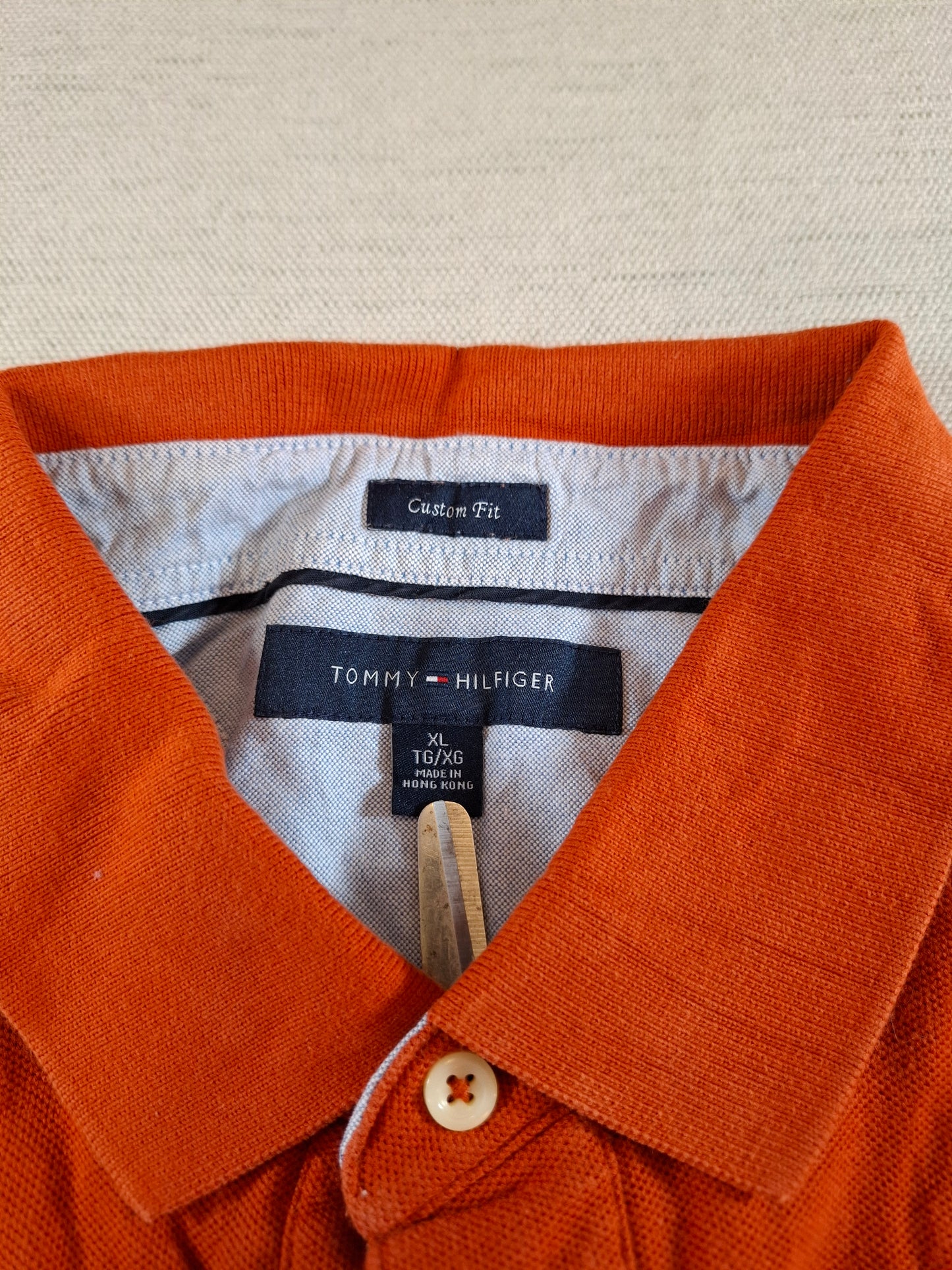 001303 Tommy Hilfiger Polo shirt size XL Orange
