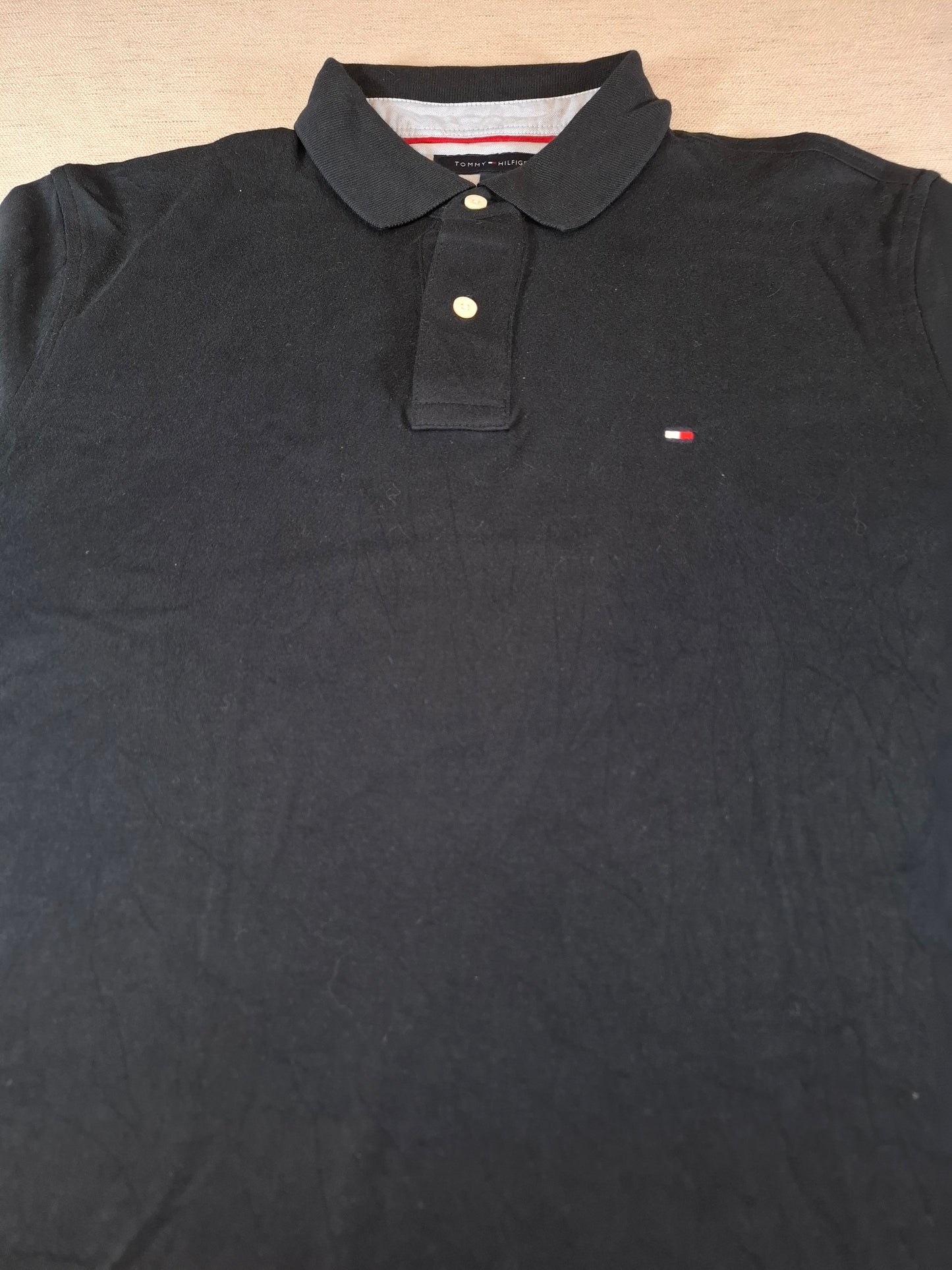 001304 Tommy Hilfiger Polo shirt size L Black