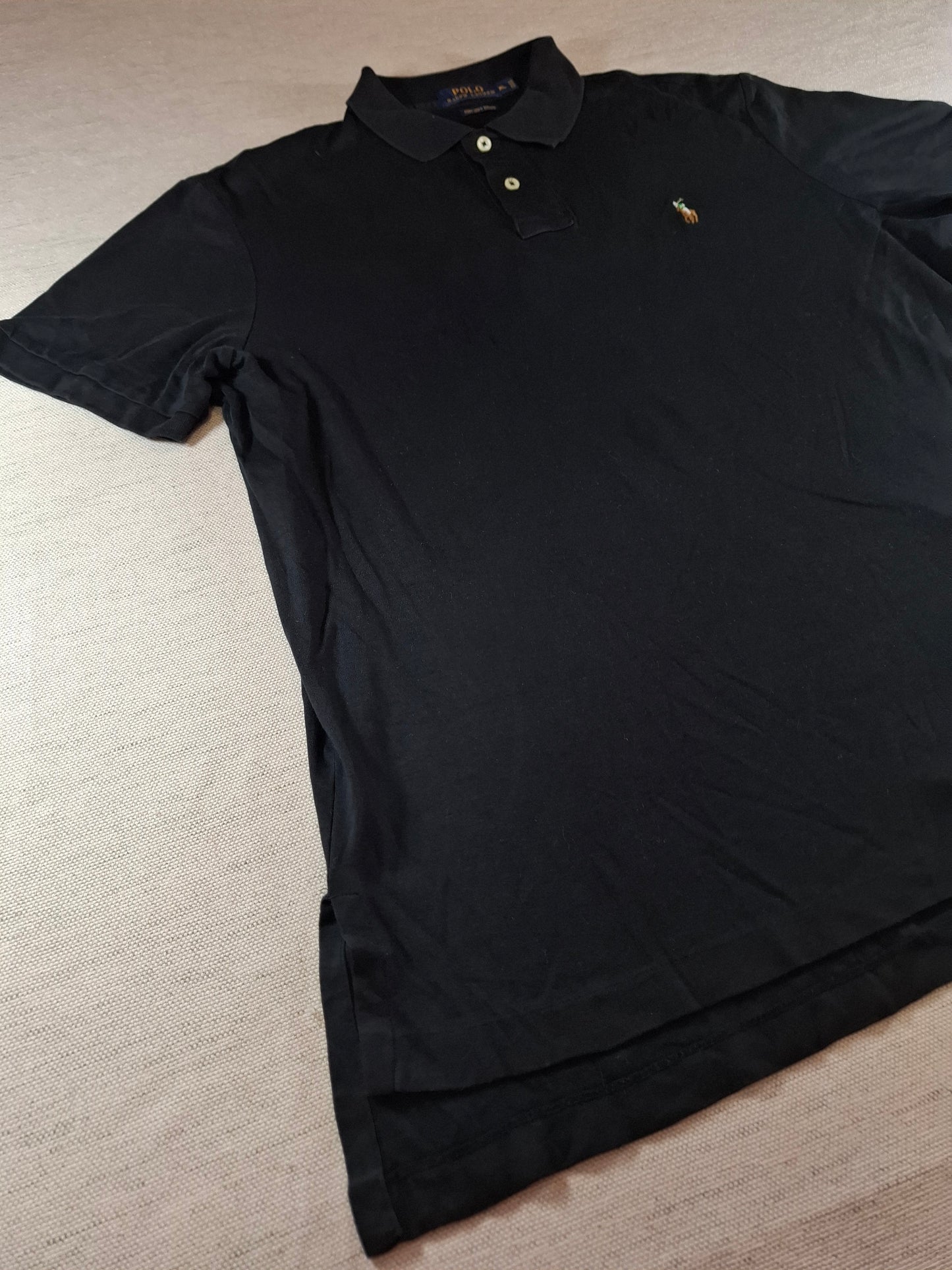 001305 Polo Ralph Lauren Polo shirt size XL Black pima soft touch