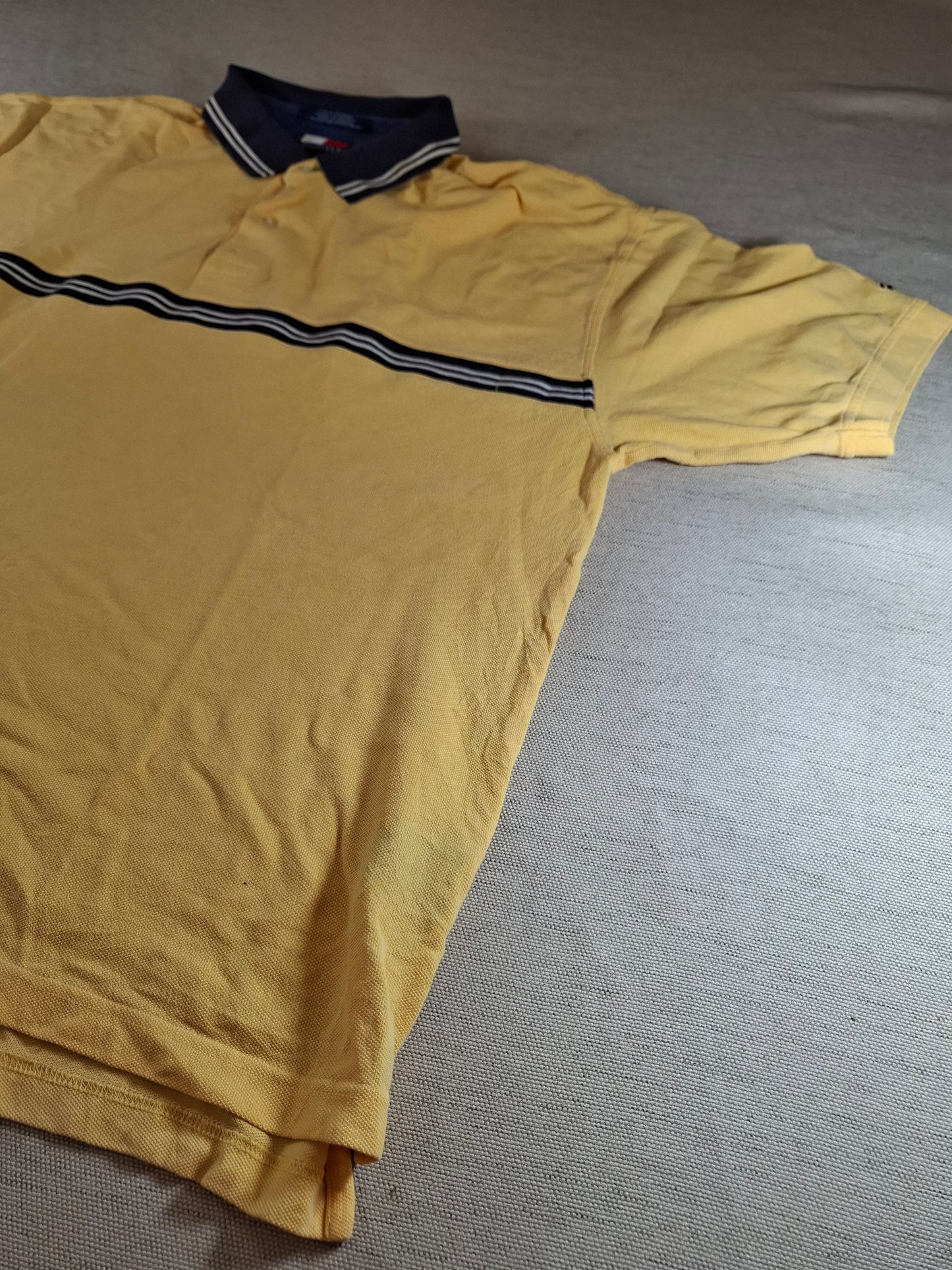 001306 Tommy Hilfiger Polo shirt size XXL Yellow/ Navy