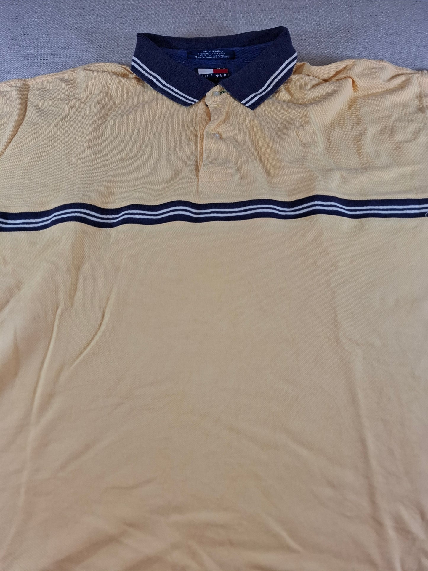 001306 Tommy Hilfiger Polo shirt size XXL Yellow/ Navy