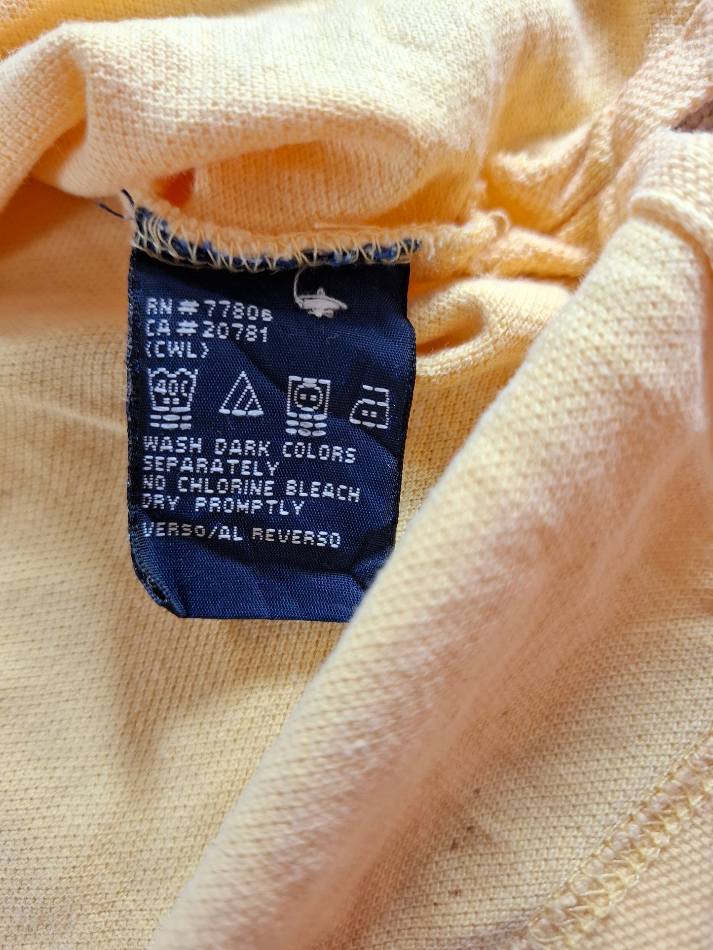 001306 Tommy Hilfiger Polo shirt size XXL Yellow/ Navy