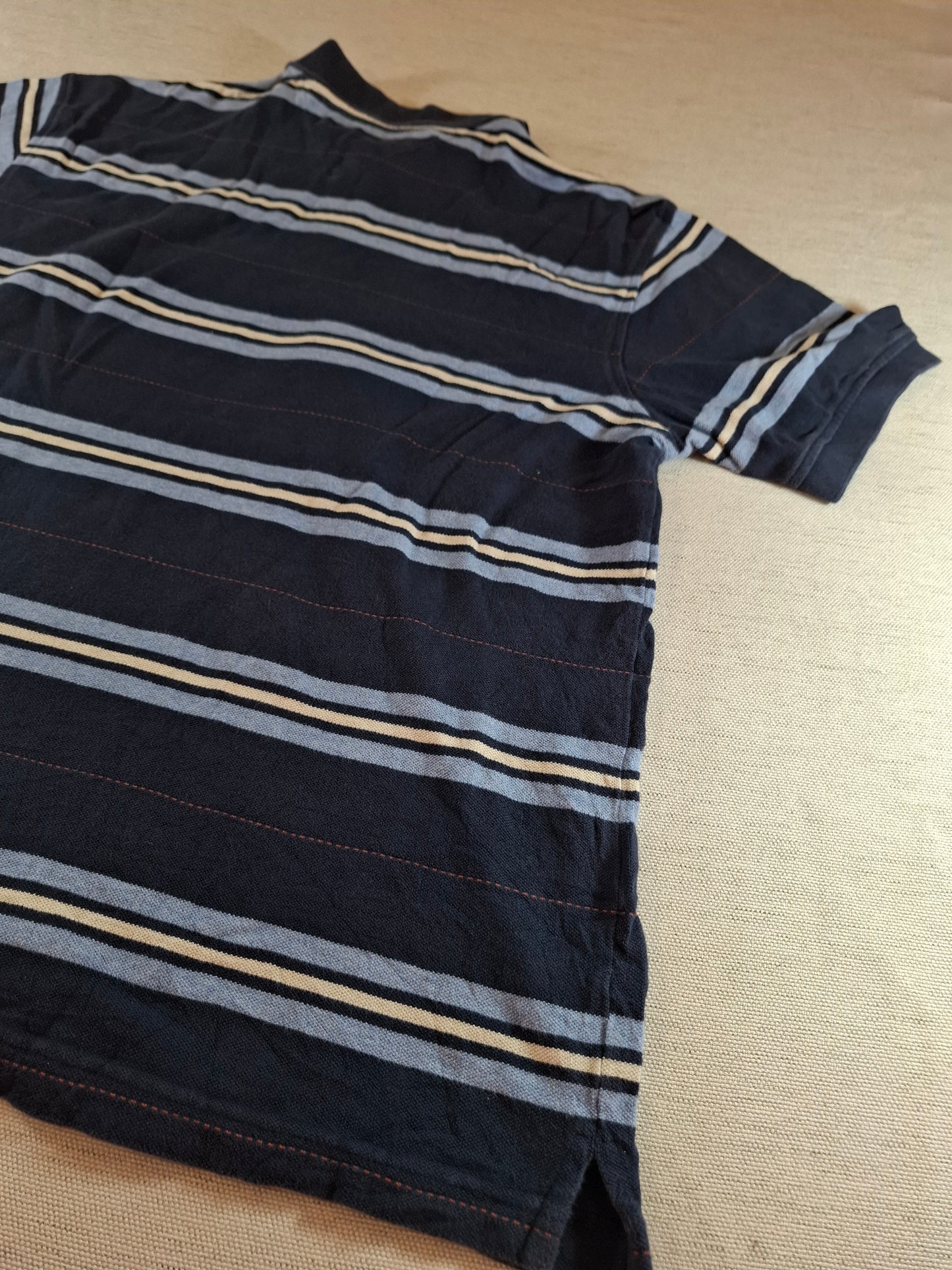 001307 Tommy Hilfiger Polo shirt size L Navy/ Lightblue