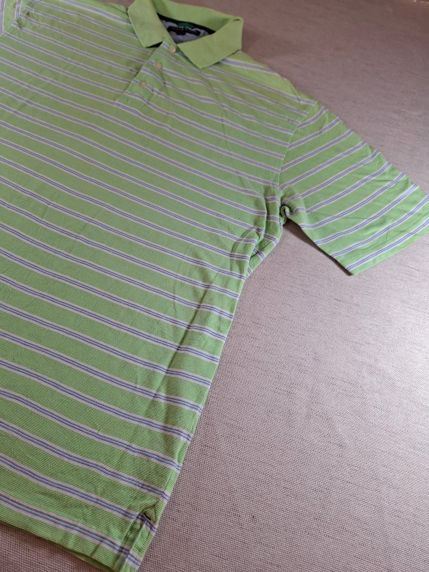 001310 Tommy Hilfiger Polo shirt size XL Mint/ Blue/ White