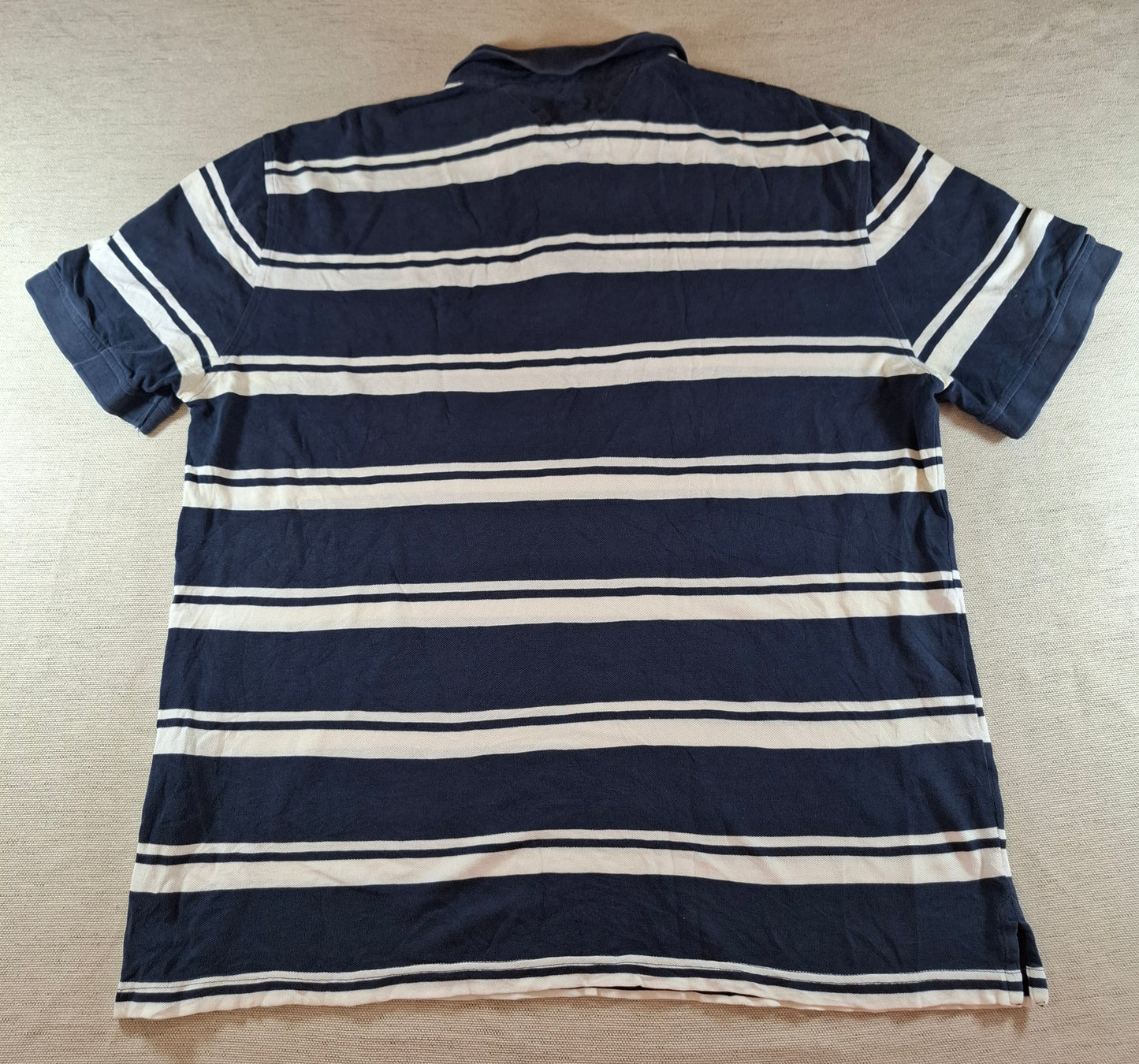 001313 Tommy Hilfiger Polo shirt size XL Navy/ White stripes