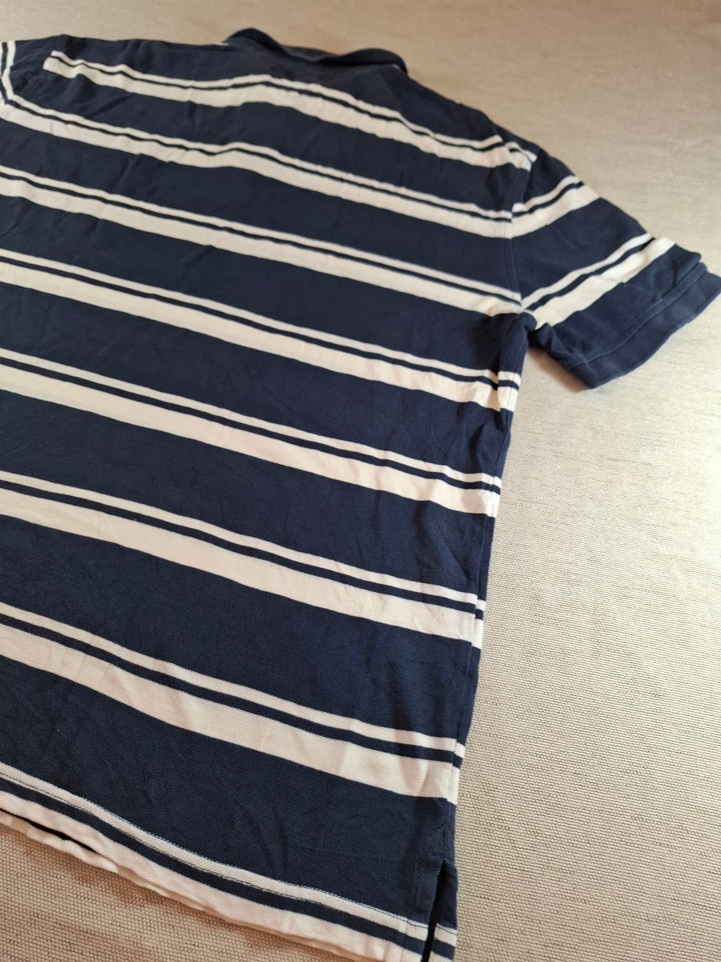 001313 Tommy Hilfiger Polo shirt size XL Navy/ White stripes
