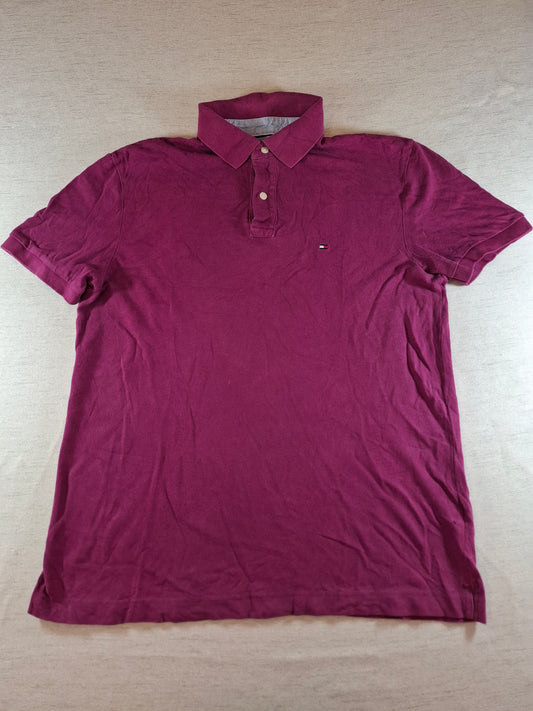 001314 Tommy Hilfiger Polo shirt size L Purple