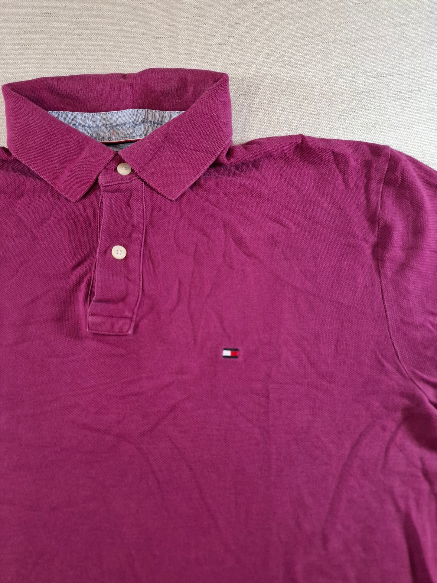 001314 Tommy Hilfiger Polo shirt size L Purple