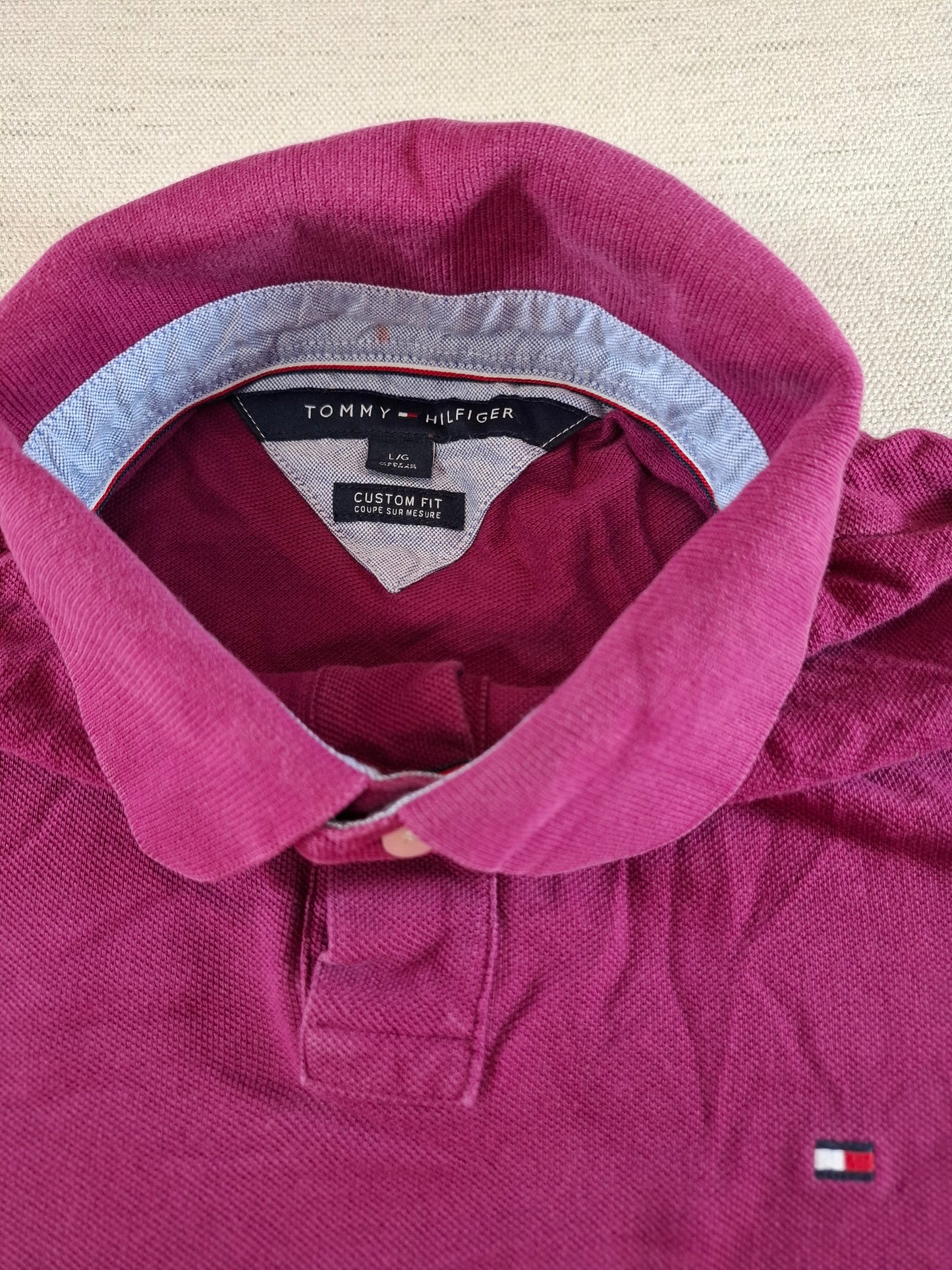 001314 Tommy Hilfiger Polo shirt size L Purple