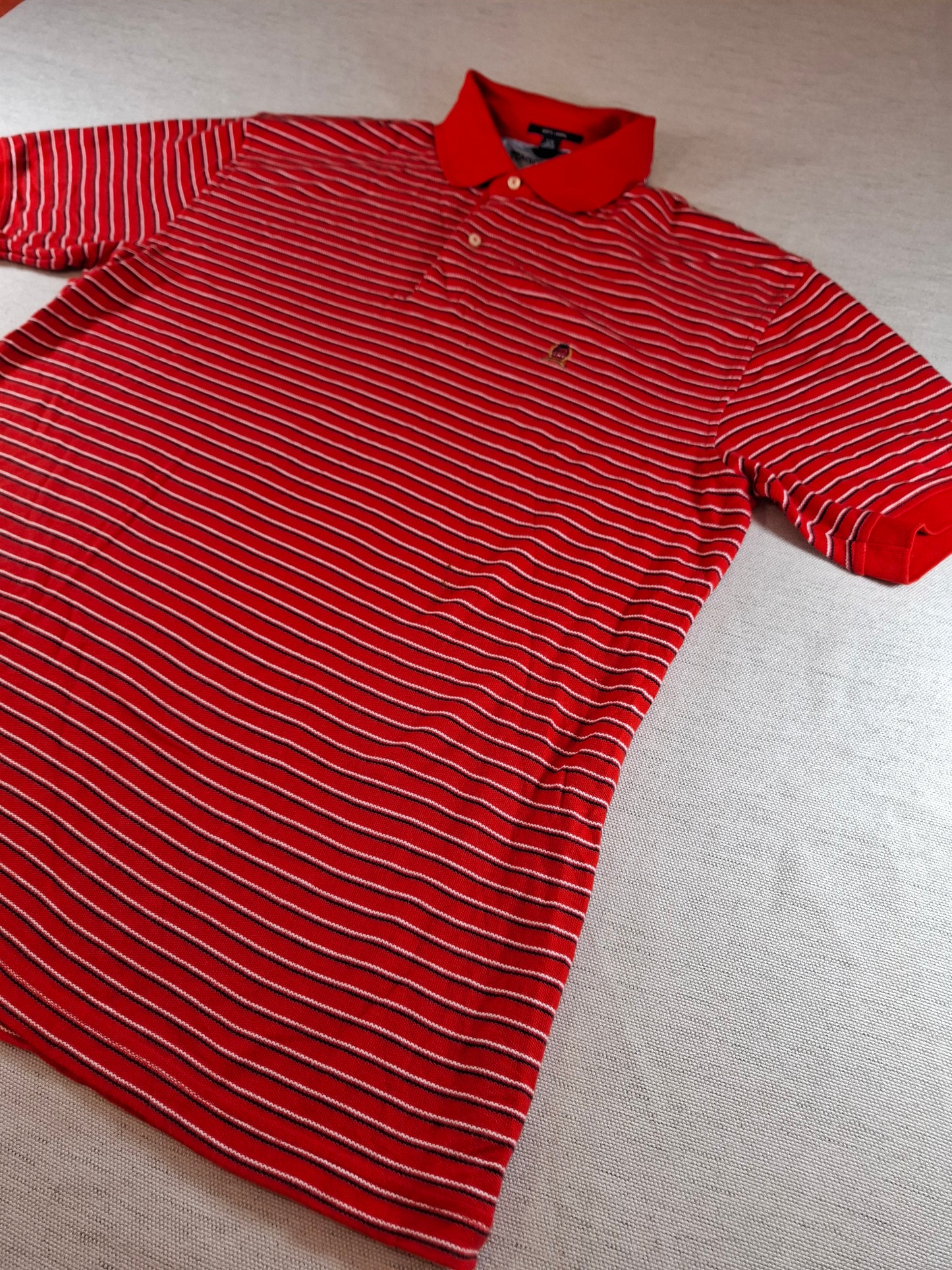 001316 Tommy Hilfiger Polo shirt size L Red/ Multicolor