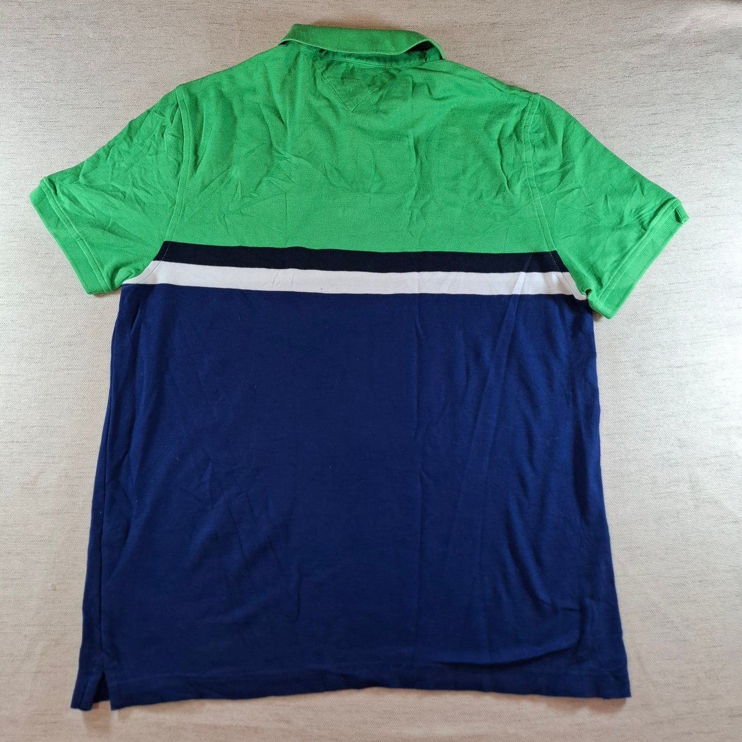 001317 Tommy Hilfiger Polo shirt size Large Green/ Navy