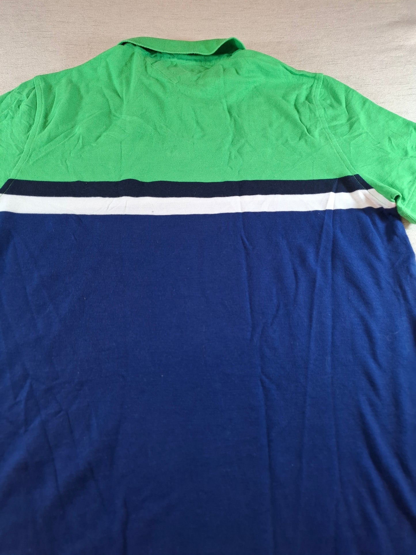001317 Tommy Hilfiger Polo shirt size Large Green/ Navy
