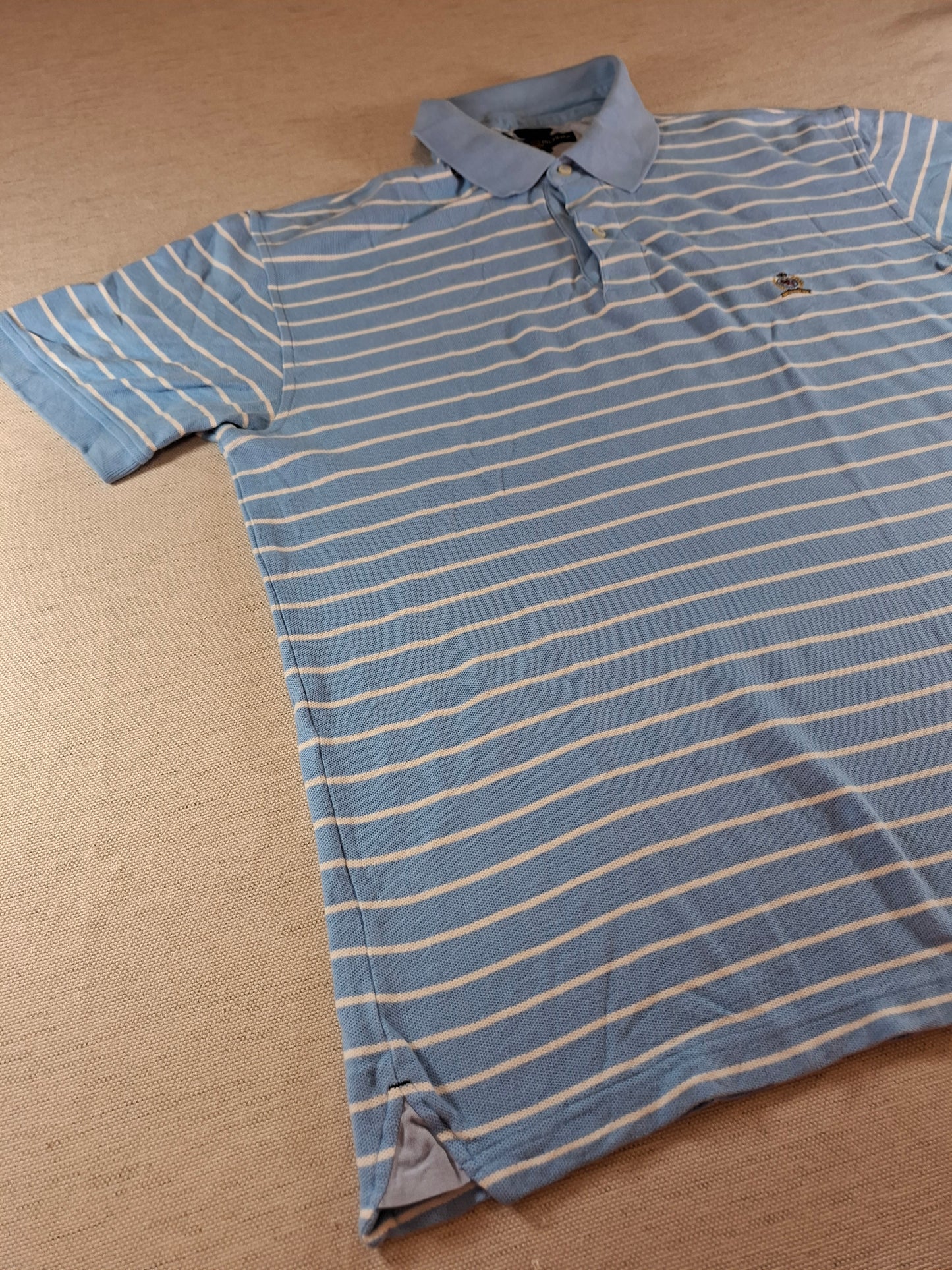 001318 Tommy Hilfiger Polo shirt size L Ligthtblue/ White