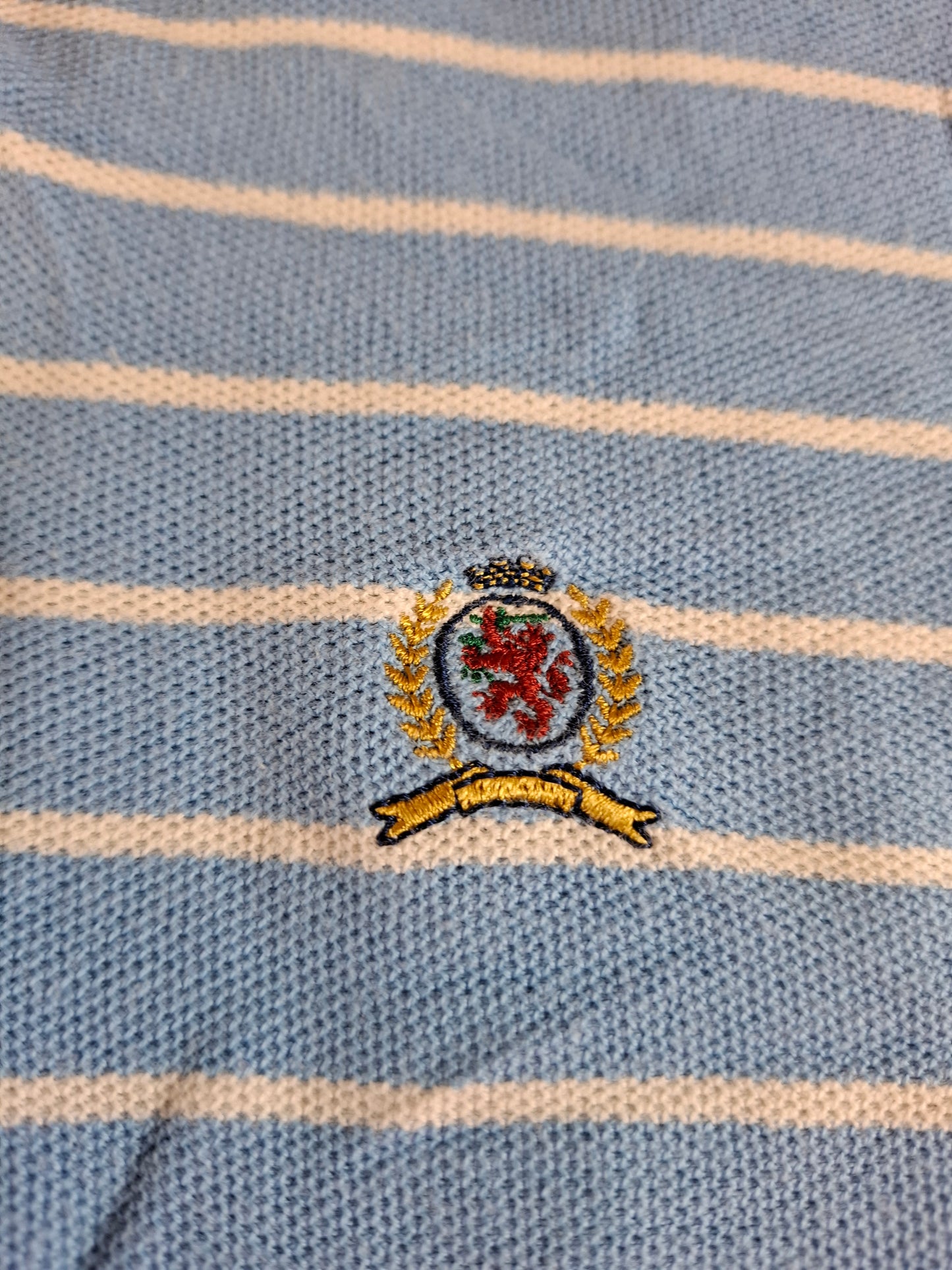 001318 Tommy Hilfiger Polo shirt size L Ligthtblue/ White