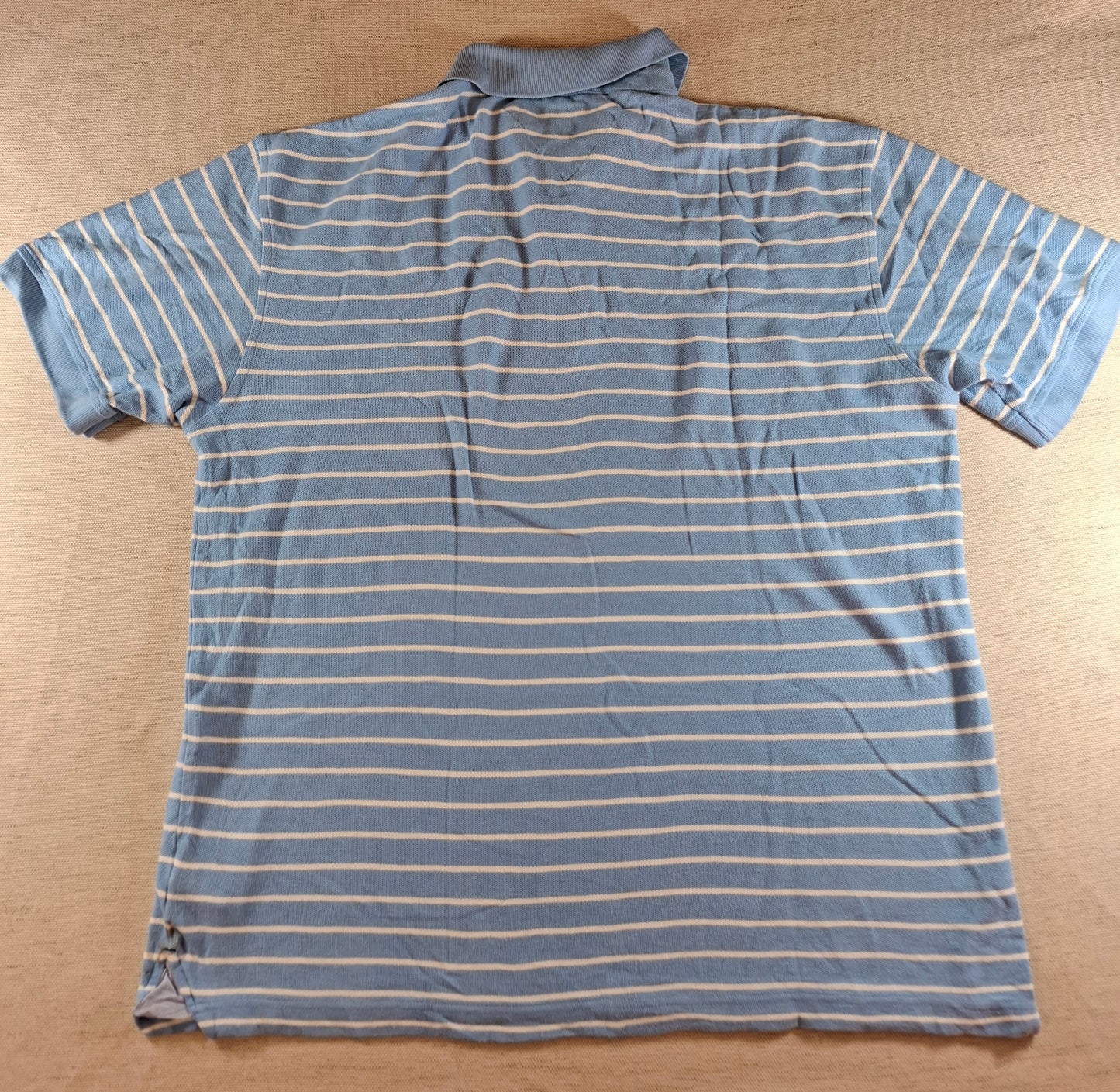 001318 Tommy Hilfiger Polo shirt size L Ligthtblue/ White