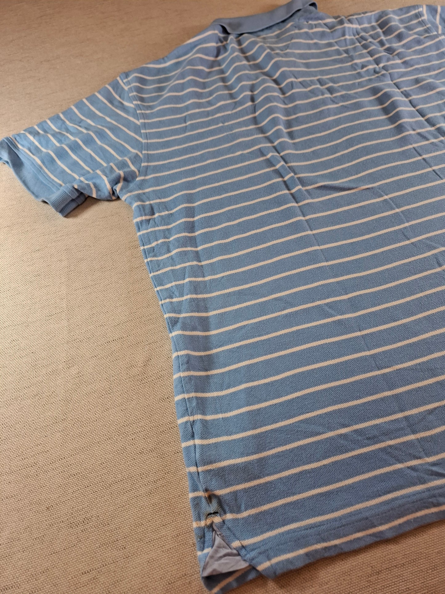 001318 Tommy Hilfiger Polo shirt size L Ligthtblue/ White