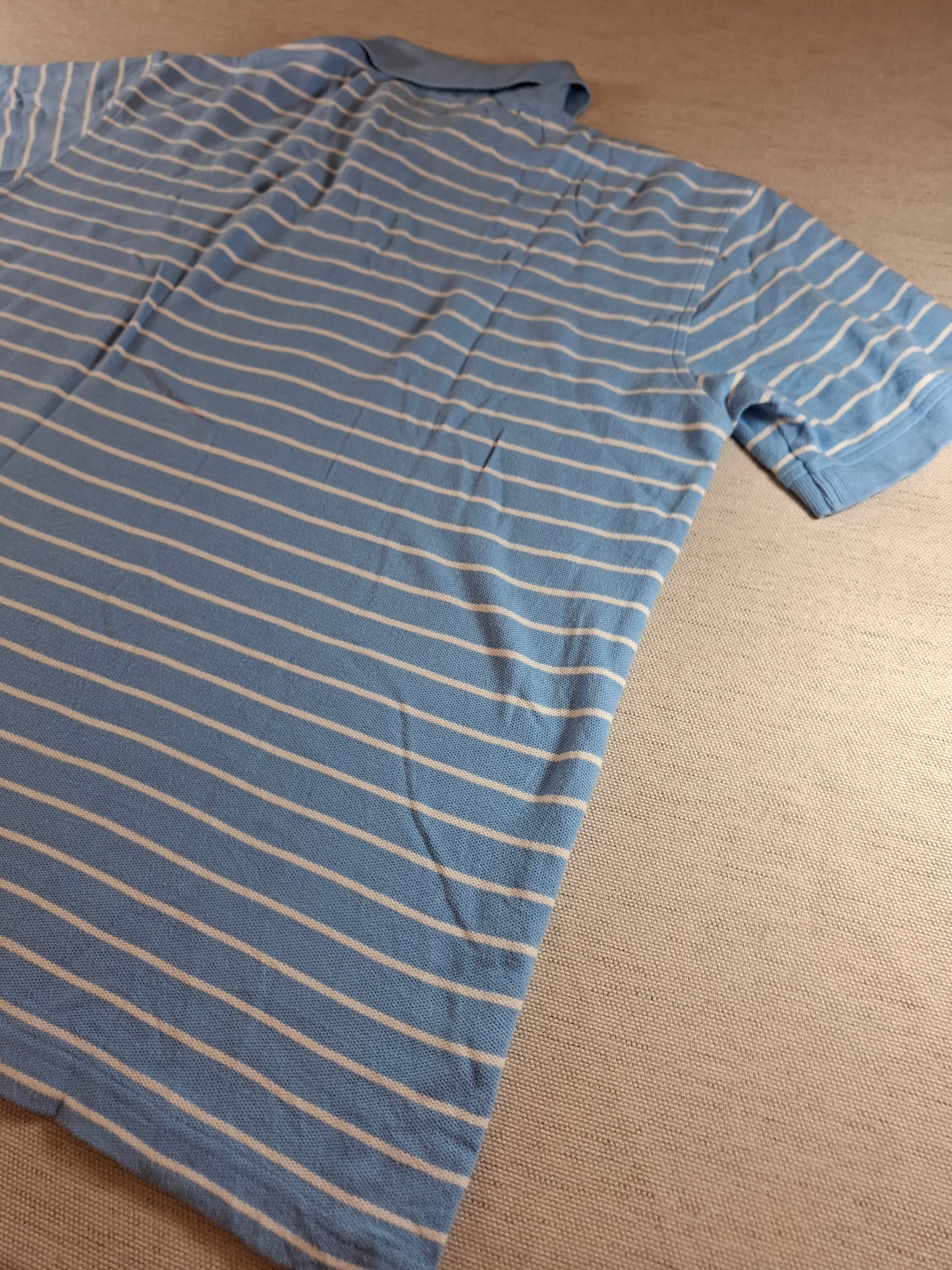 001318 Tommy Hilfiger Polo shirt size L Ligthtblue/ White