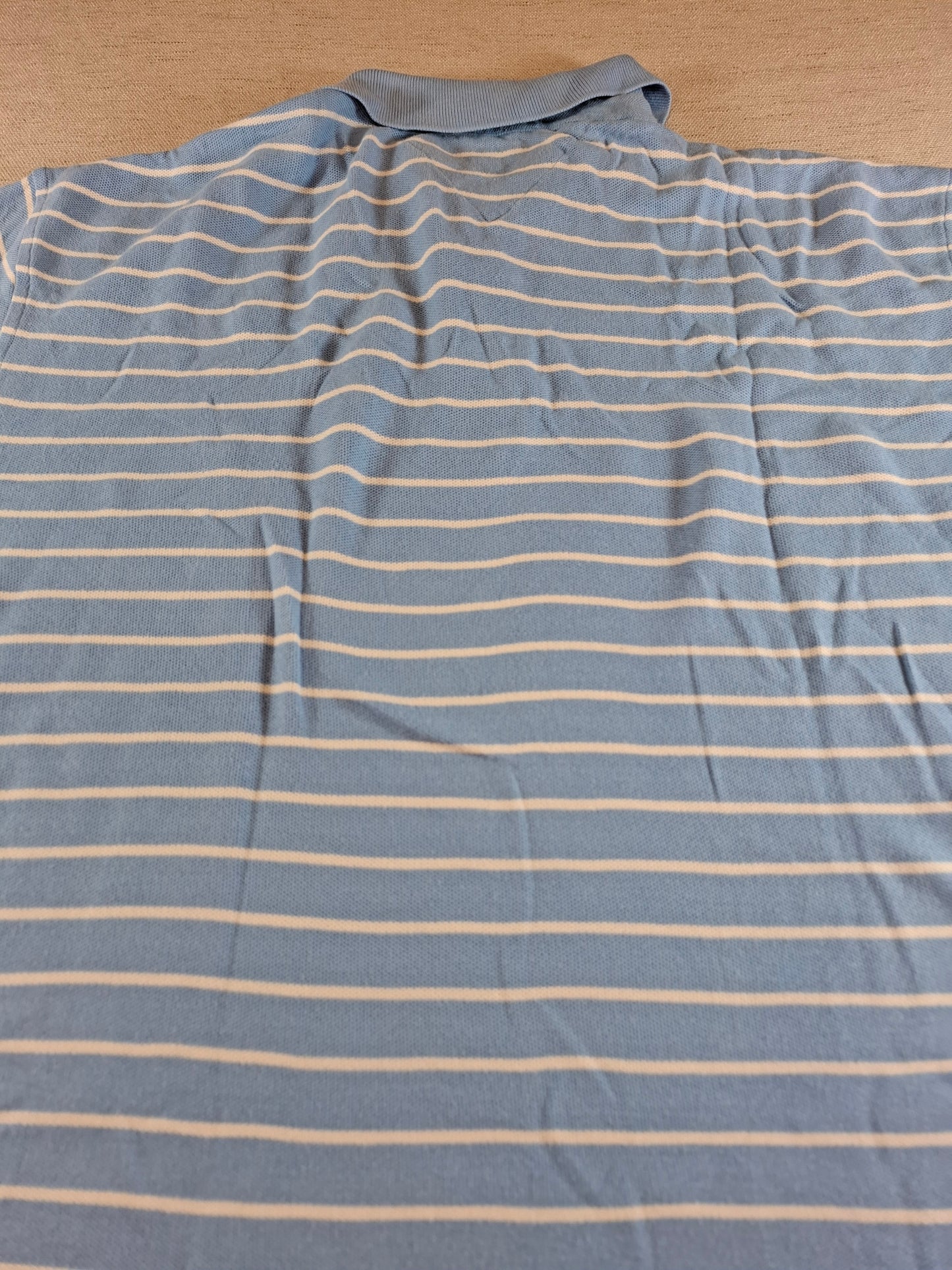 001318 Tommy Hilfiger Polo shirt size L Ligthtblue/ White