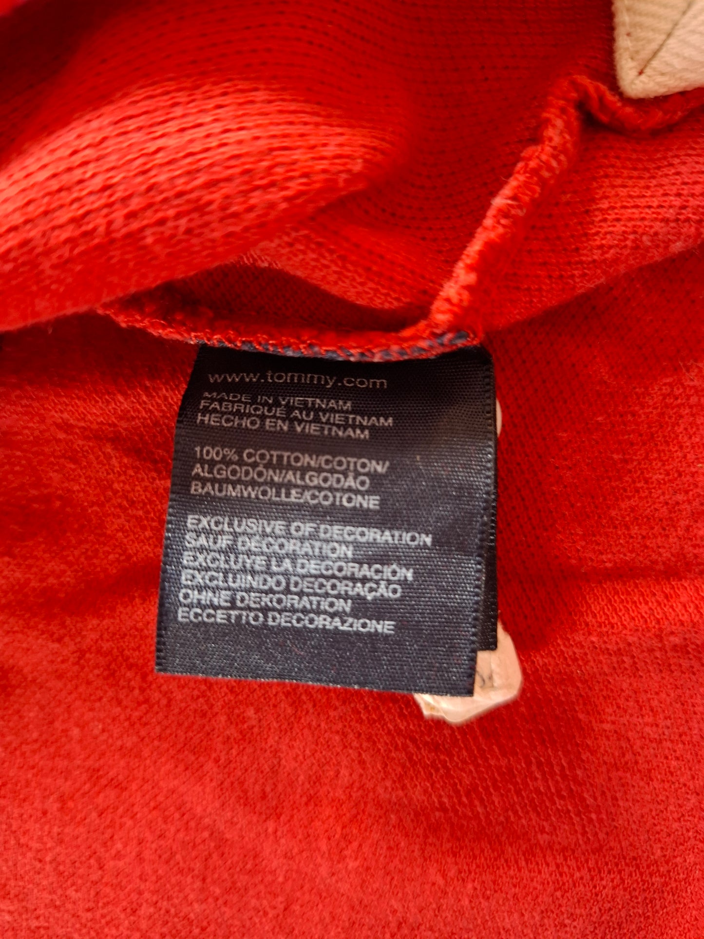 001319 Tommy Hilfiger Polo shirt size XL Red/ Navy