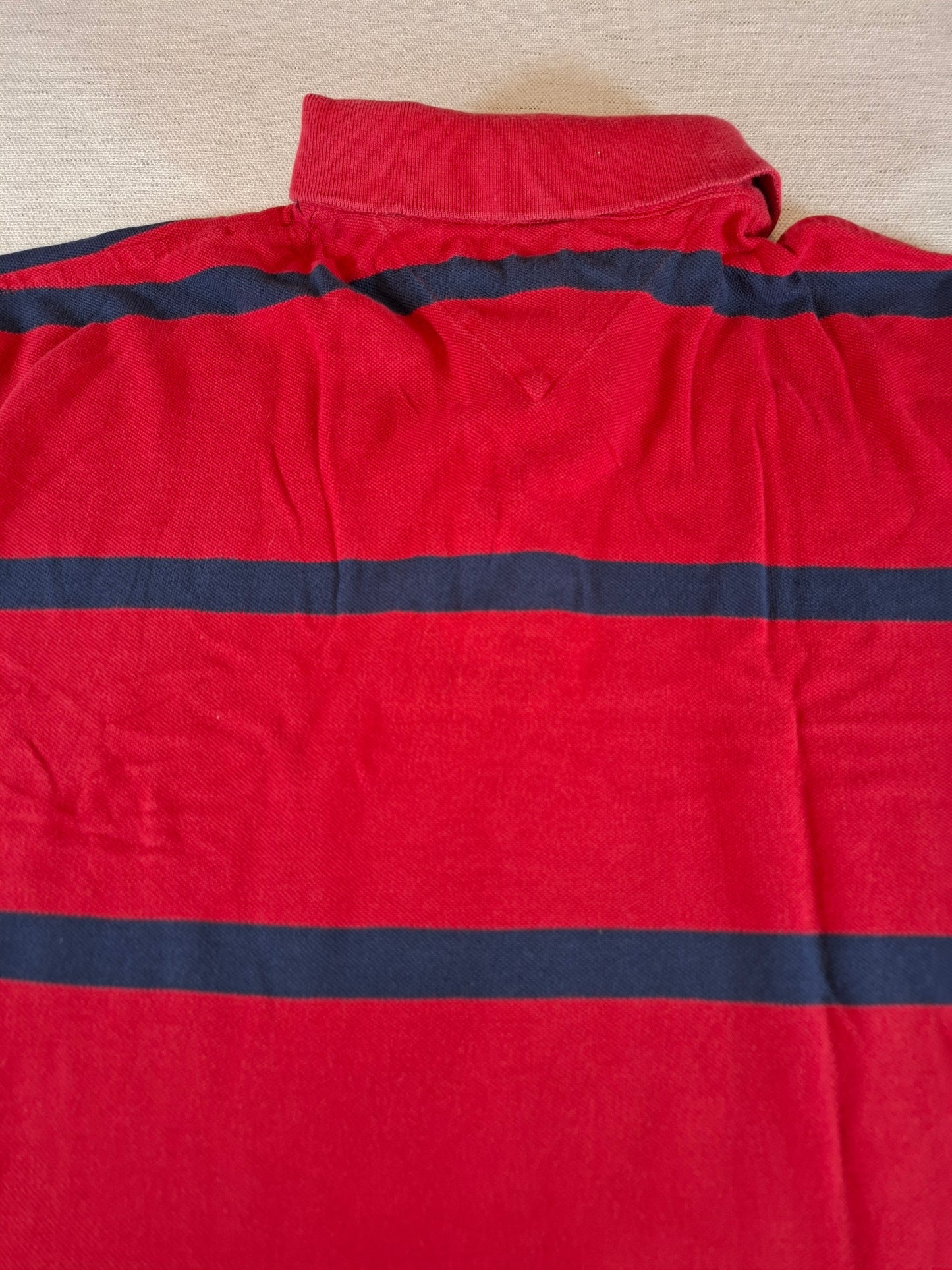 001319 Tommy Hilfiger Polo shirt size XL Red/ Navy
