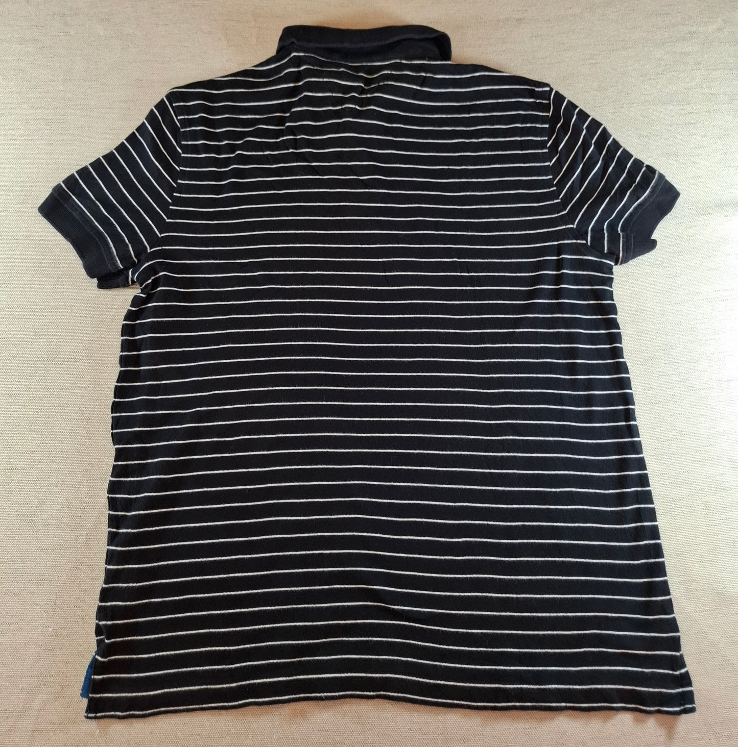 001321 Tommy Hilfiger Polo shirt size M Black/ White stripes